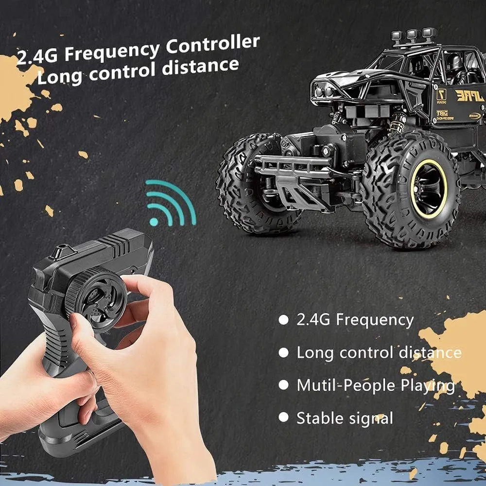 1:16 Scale All Terrain Off Road Monster Truck 4WD with 2.4 Ghz Remote Control, 2 Batteries