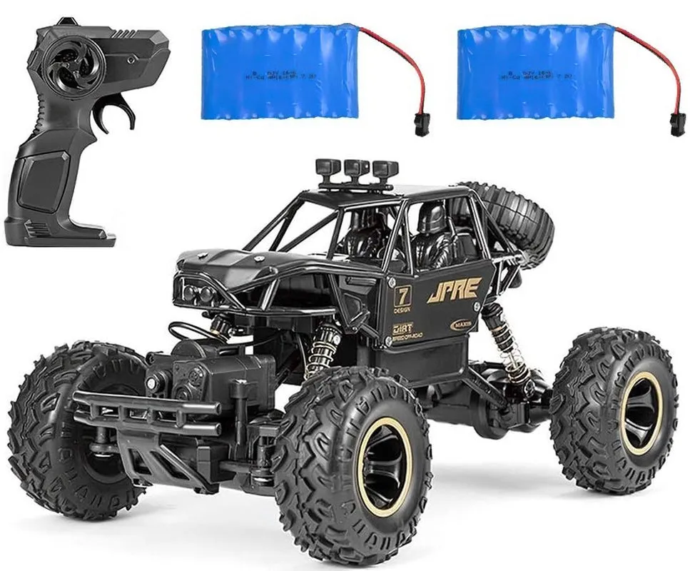 1:16 Scale All Terrain Off Road Monster Truck 4WD with 2.4 Ghz Remote Control, 2 Batteries