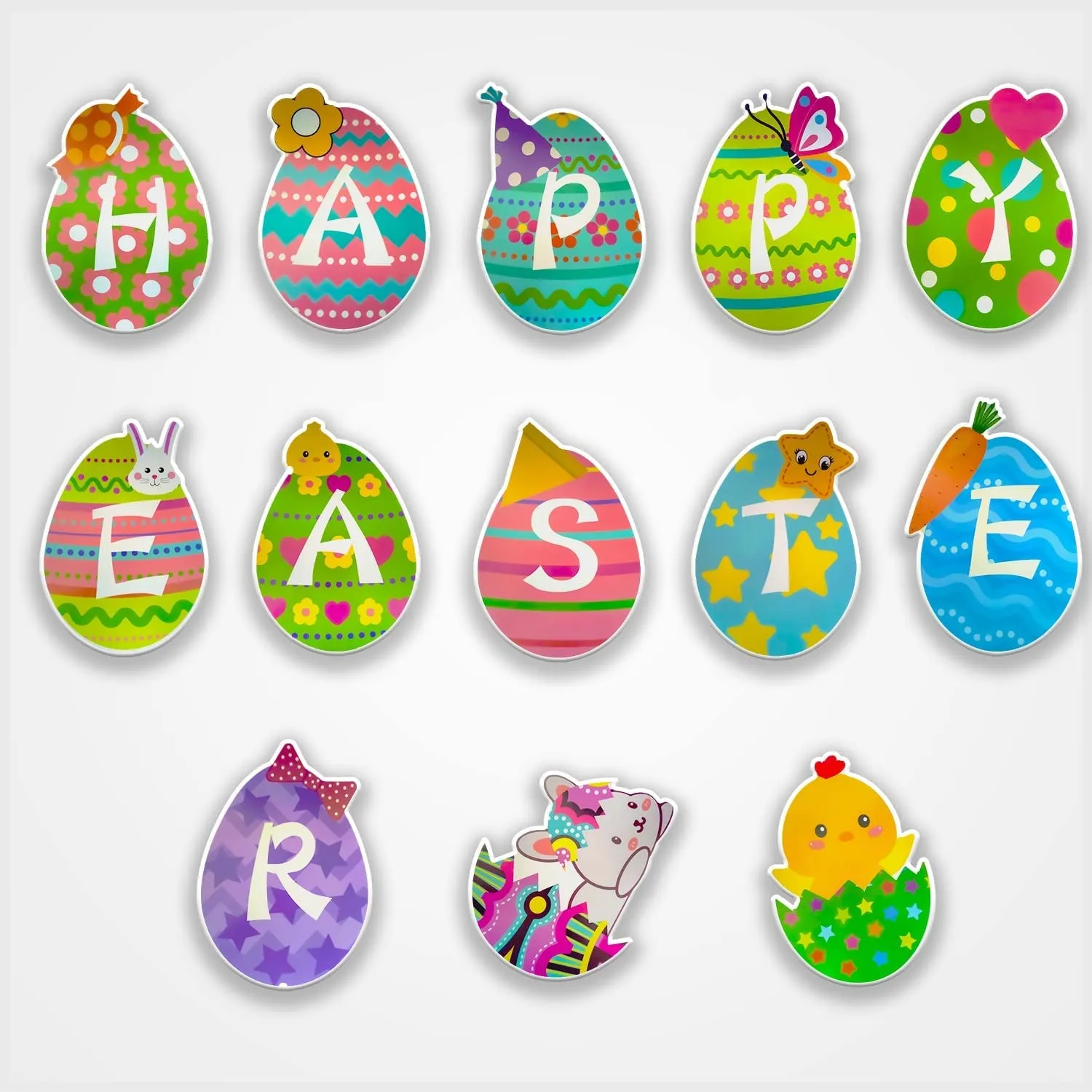 13 Pieces Happy Easter Yard Signs