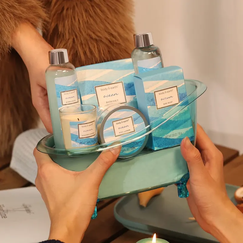 7 Pcs Ocean Scent Bath & Body Gift Set