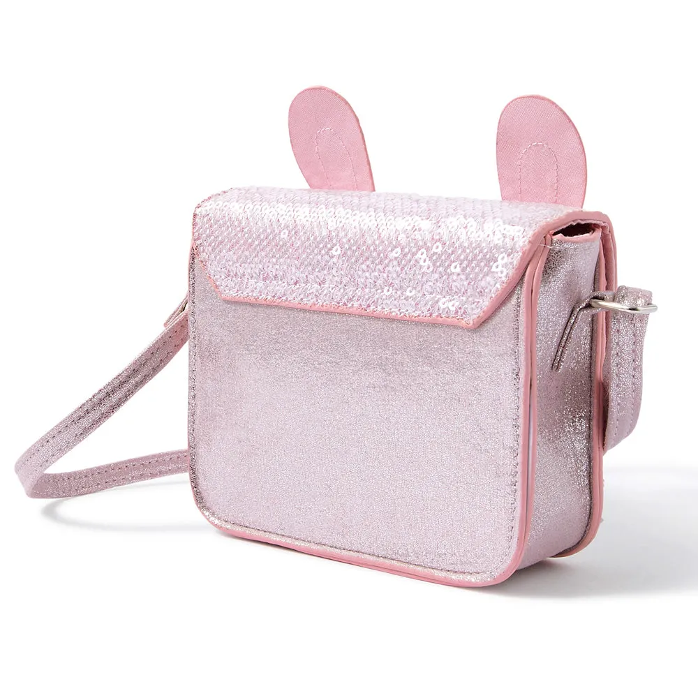 Accessorize London Girl's Pink Sequin Bunny X Body Bag