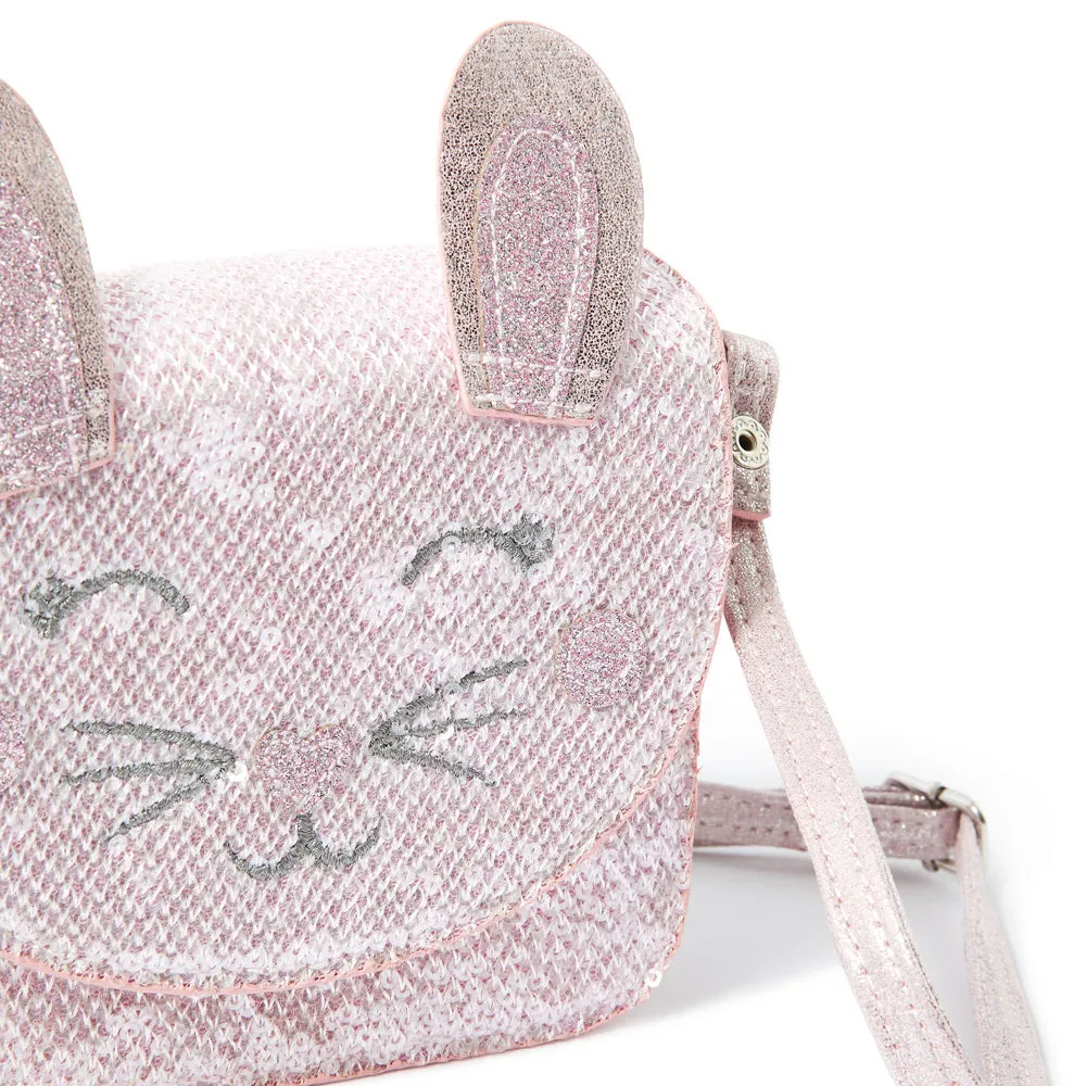 Accessorize London Girl's Pink Sequin Bunny X Body Bag