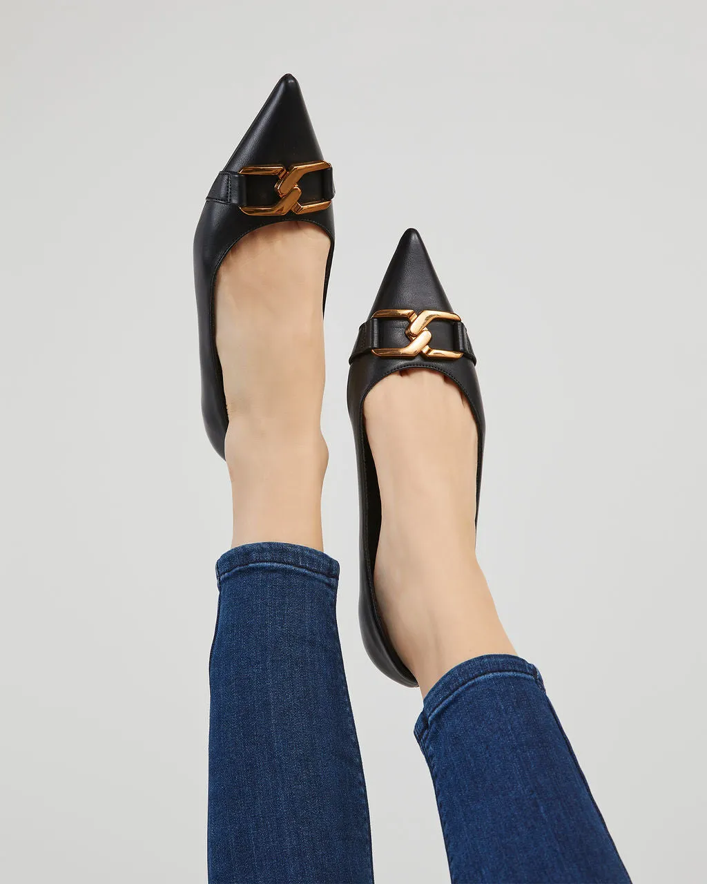 Alora Chain Pointed Flats