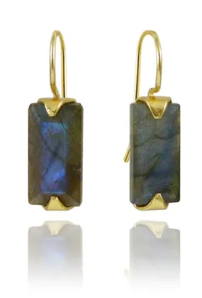 Berlin Rectangle Earrings Labradorite