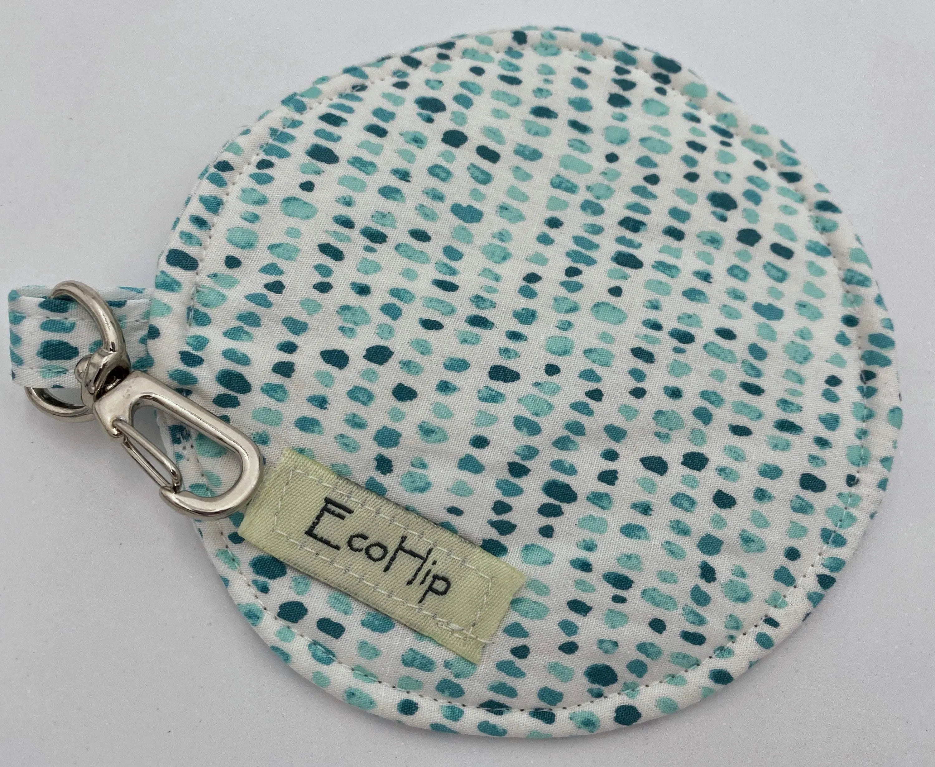 Blue Polka Dot Earpod Case, White Earbud Pouch, Women's Headphone Holder