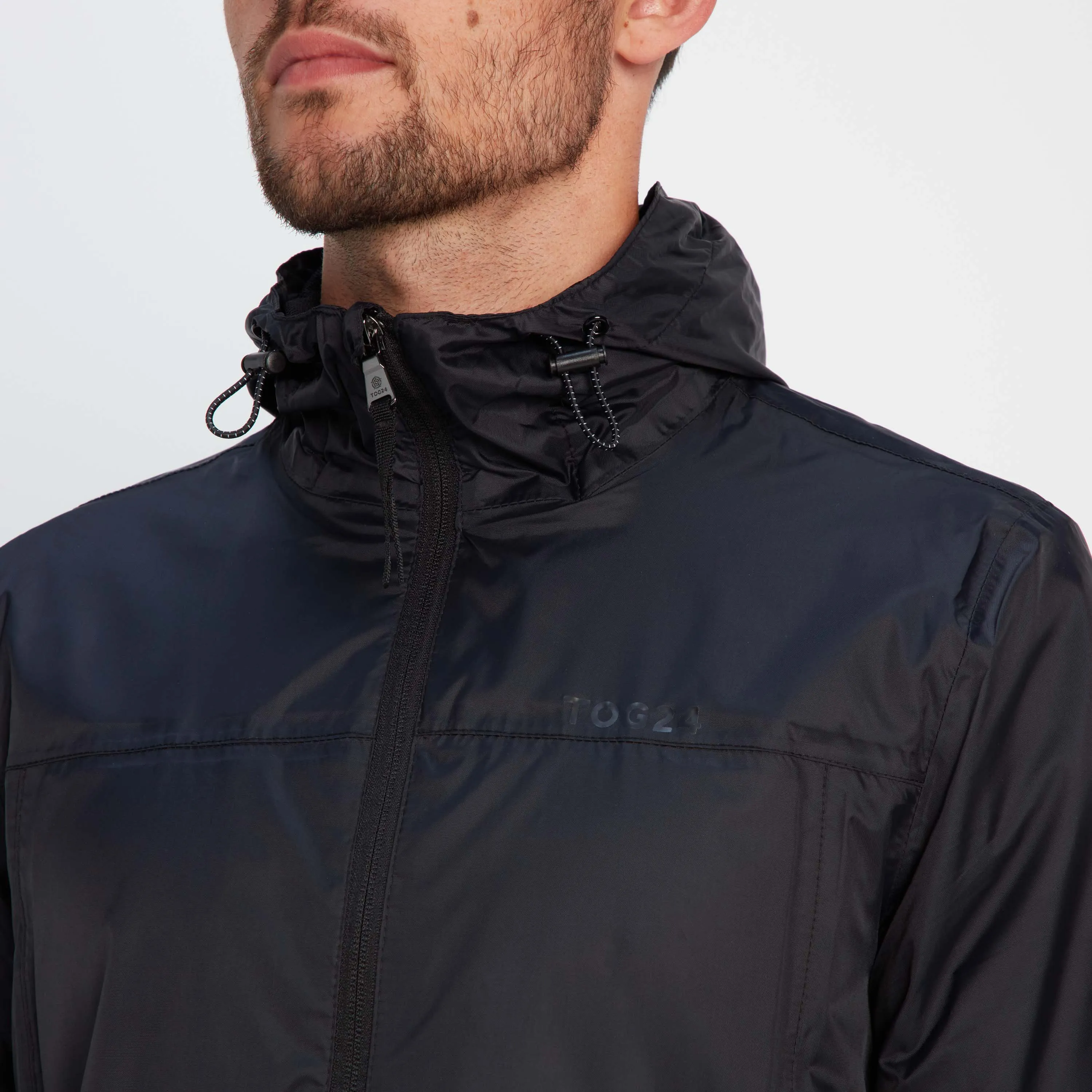 Craven Mens Waterproof Packaway Jacket - Black