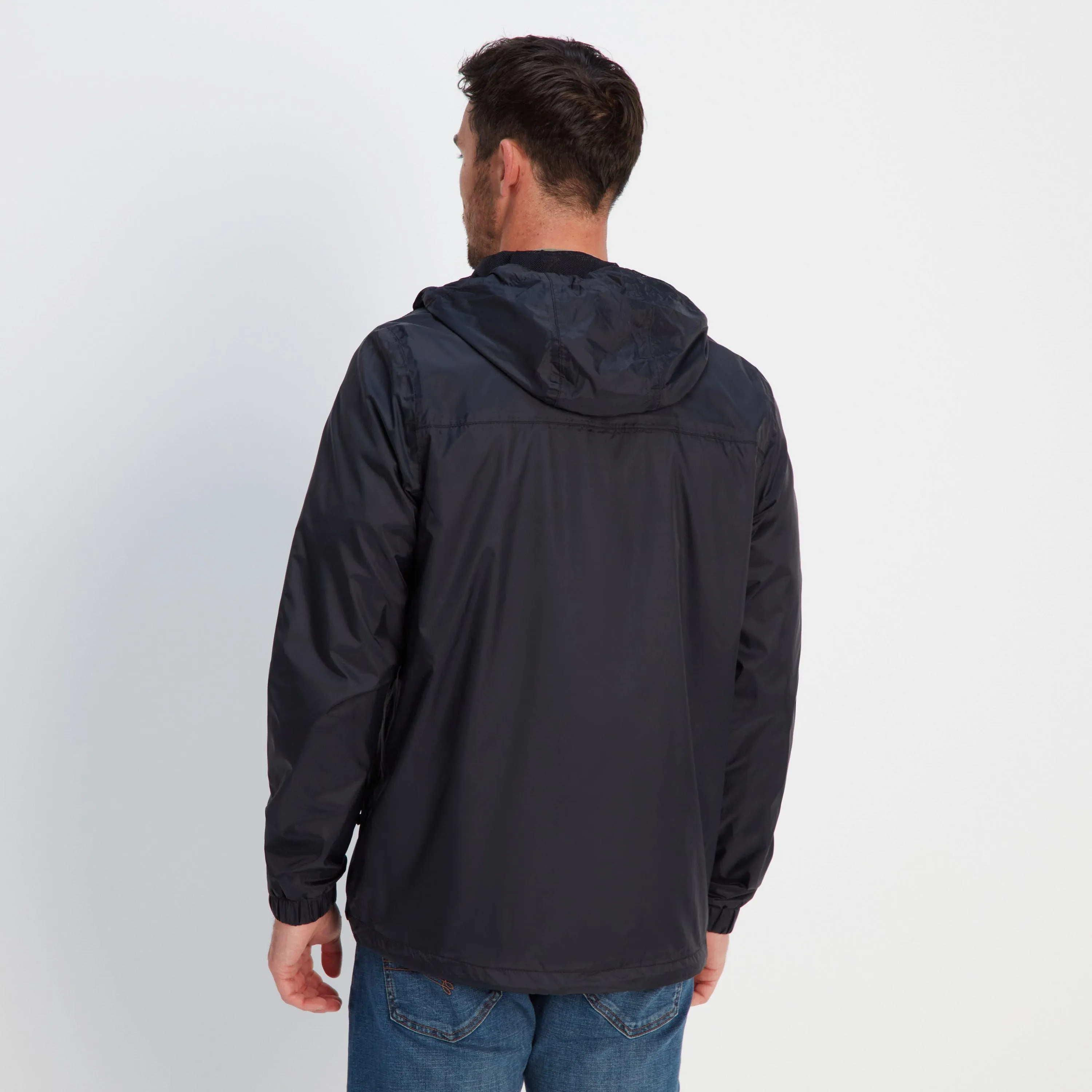 Craven Mens Waterproof Packaway Jacket - Black