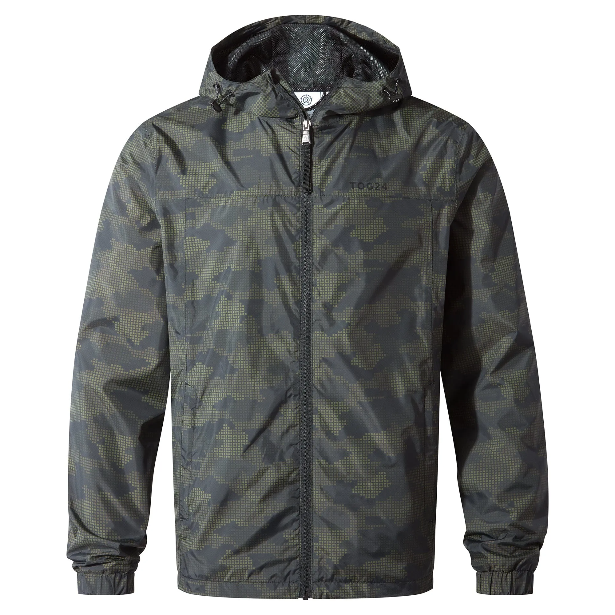 Craven Mens Waterproof Packaway Jacket - Khaki Dot Camo Print