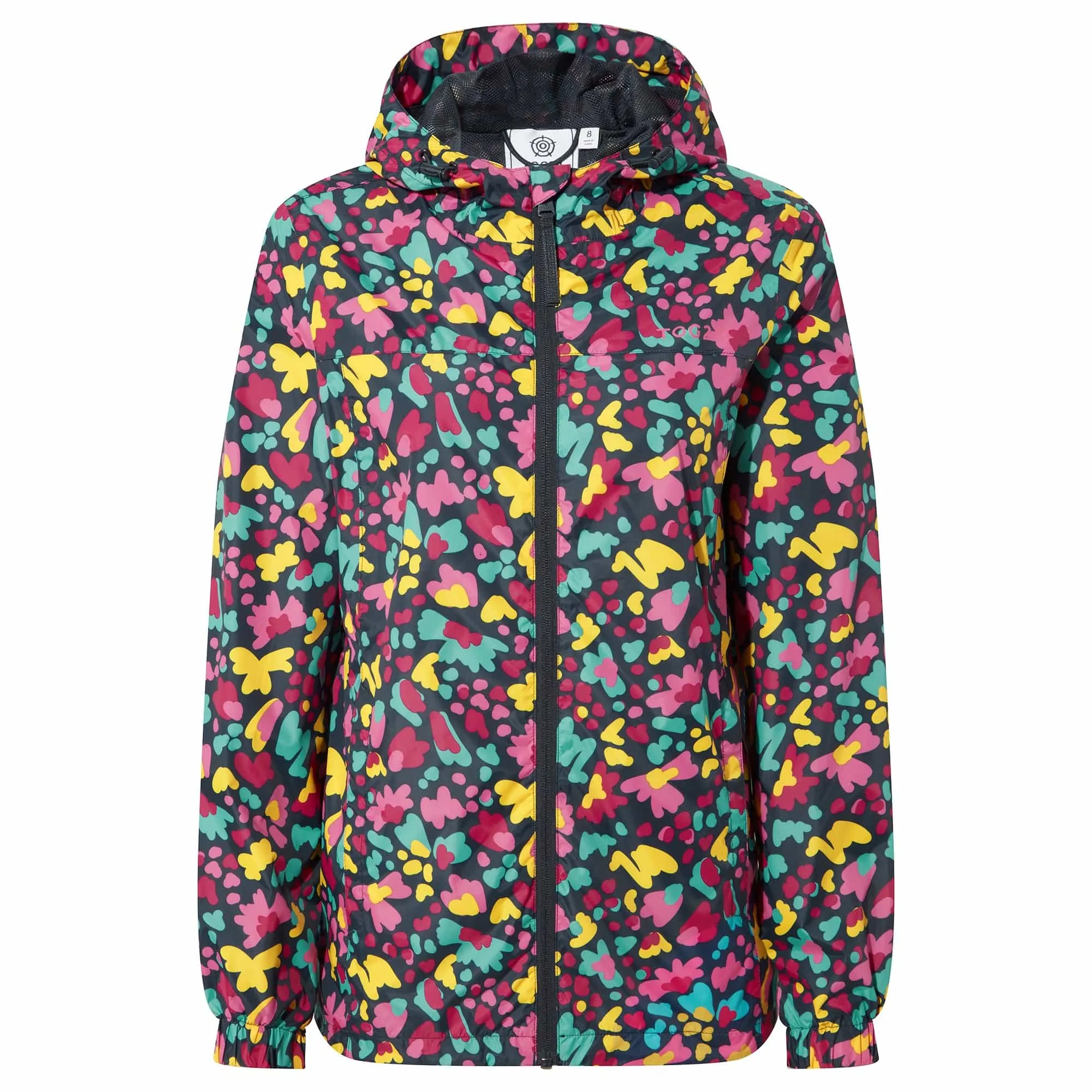 Craven Womens Waterproof Packaway Jacket - Dark Indigo Abstract Floral