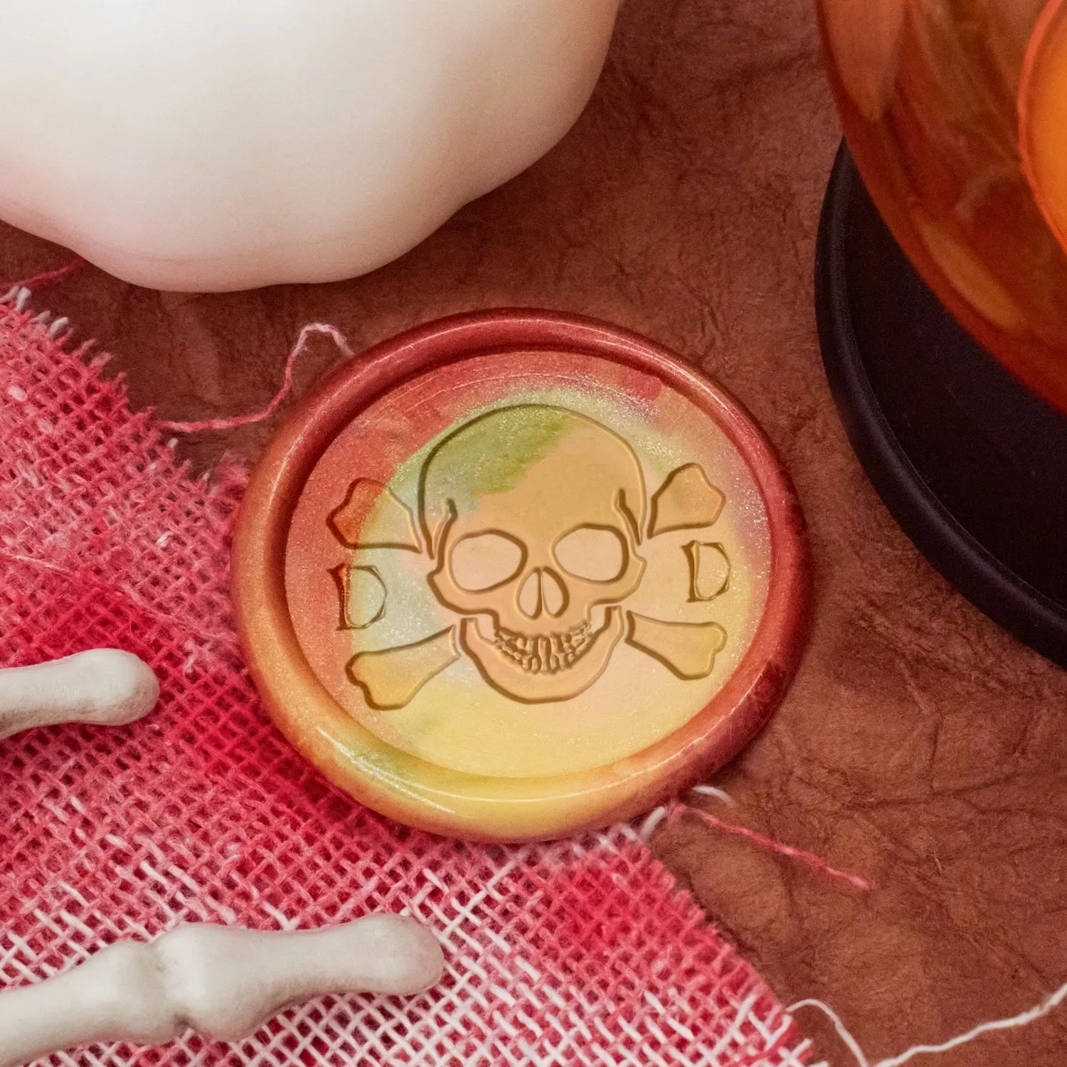 Custom Skull Halloween Name Wax Seal Stamp