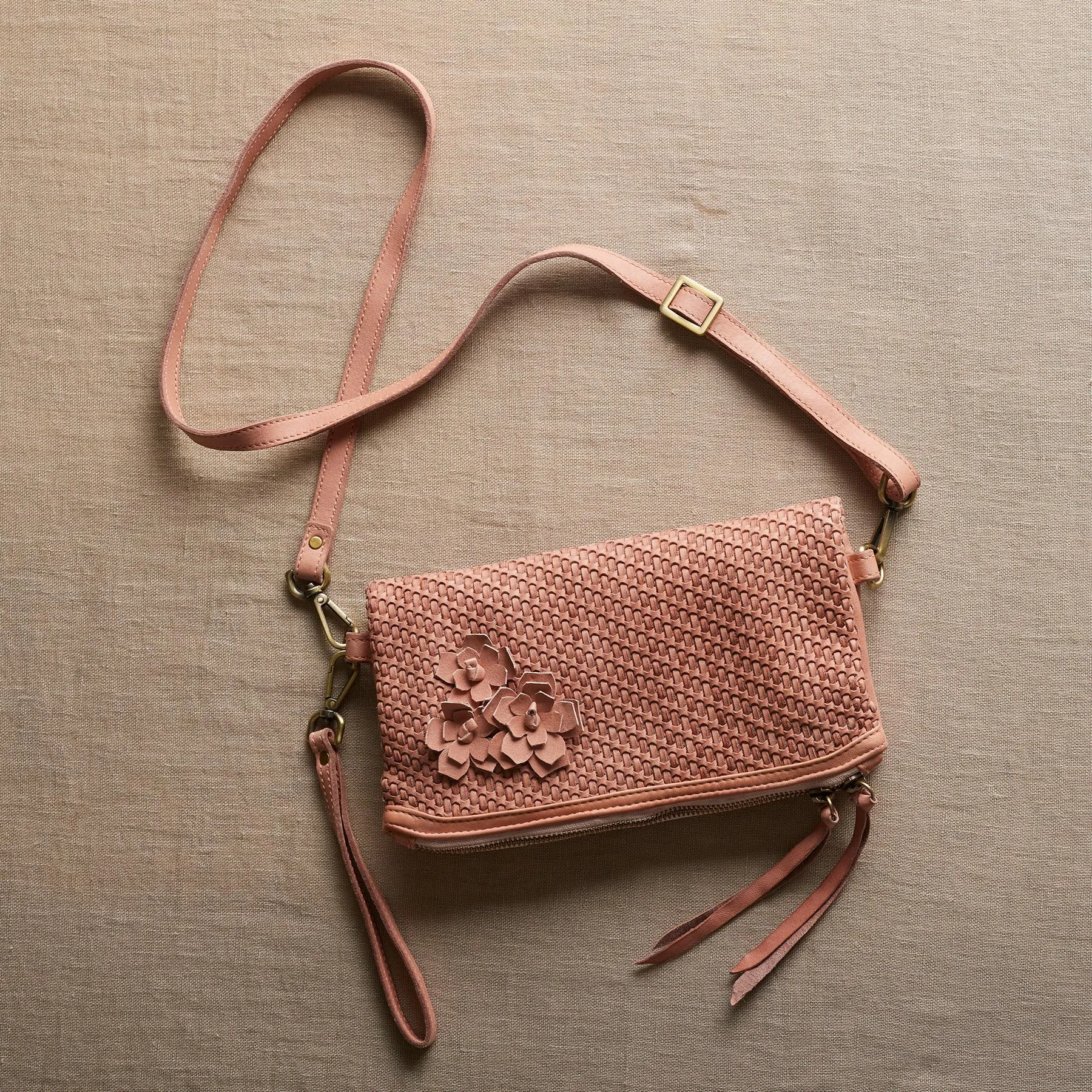 Daisy Woven Crossbody Bag