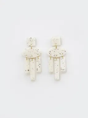 Dappled Shapes Earrings - White