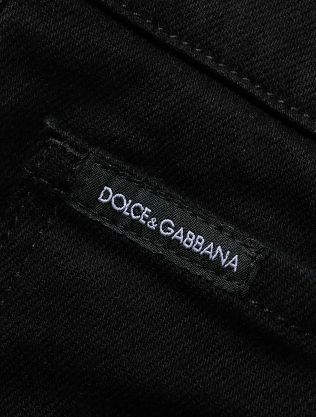 Dolce & Gabbana black wash slim-fit stretch jeans