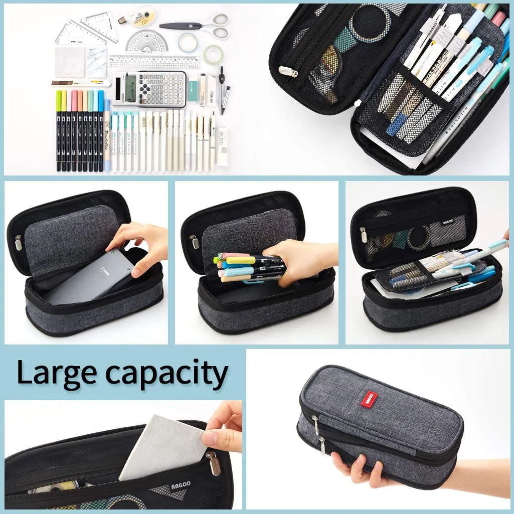 EASTHILL Big Capacity Pencil Pen Case Office College School Large Storage High Capacity Bag Pouch Holder Box Organizer