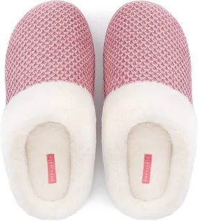 Everfoams Women'S Cozy Chenille Memory Foam Bedroom House Slippers