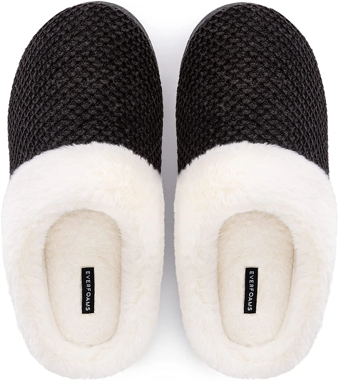 Everfoams Women'S Cozy Chenille Memory Foam Bedroom House Slippers