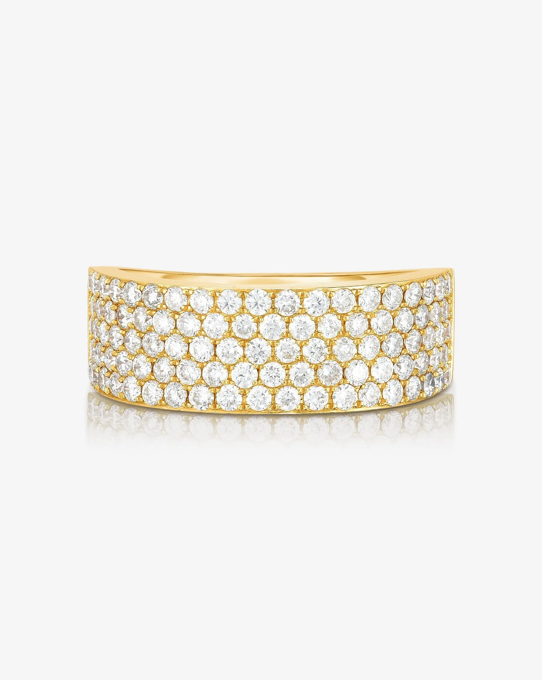 Five Row Stackable Pavé Ring