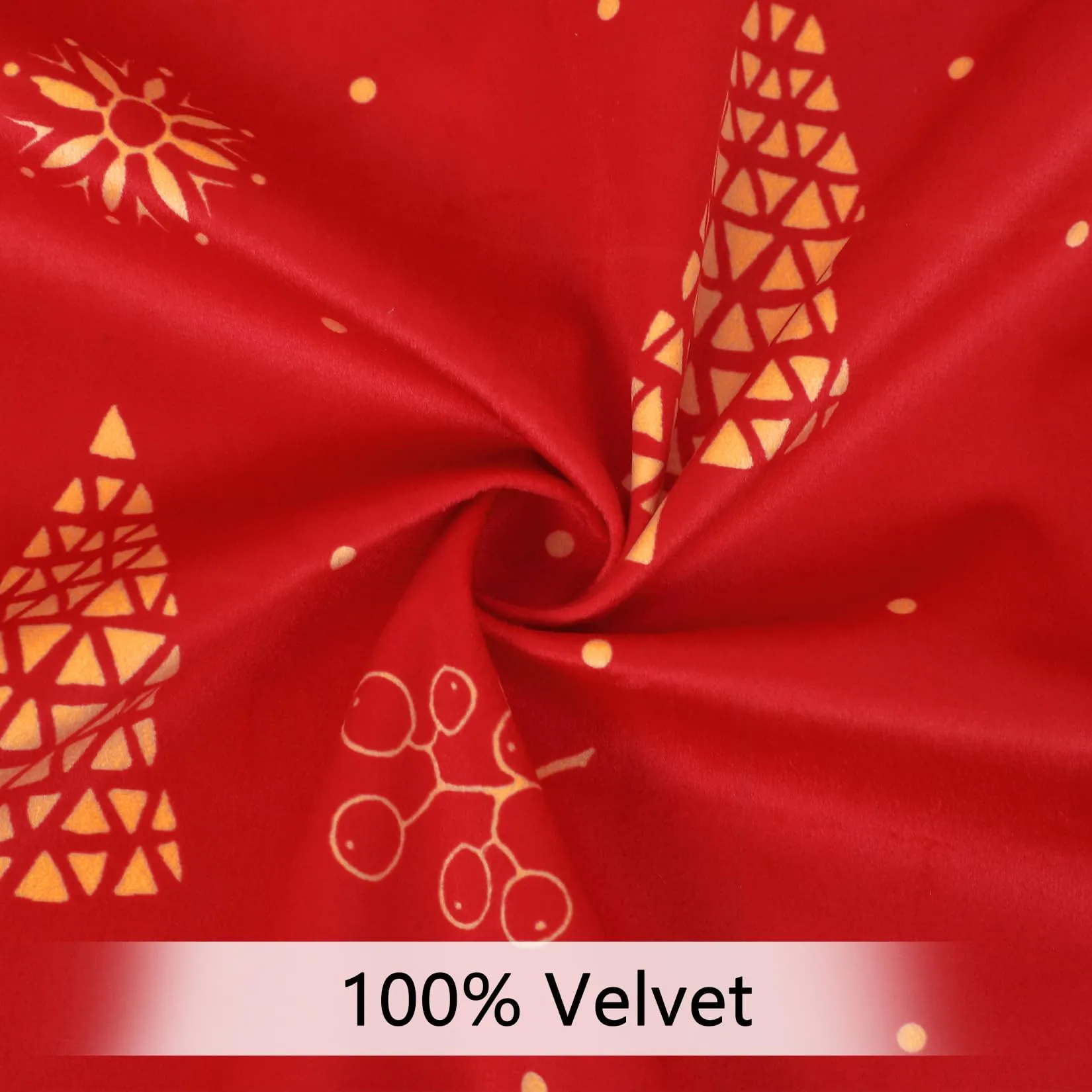 GARVEE Christmas Kitchen Curtains for Windows, Velvet Short Curtains, Christmas Decoration Cafe Curtains, Thermal Insulated Room Darkening Curtain (Red, 52 W x 24 L, Set of 2