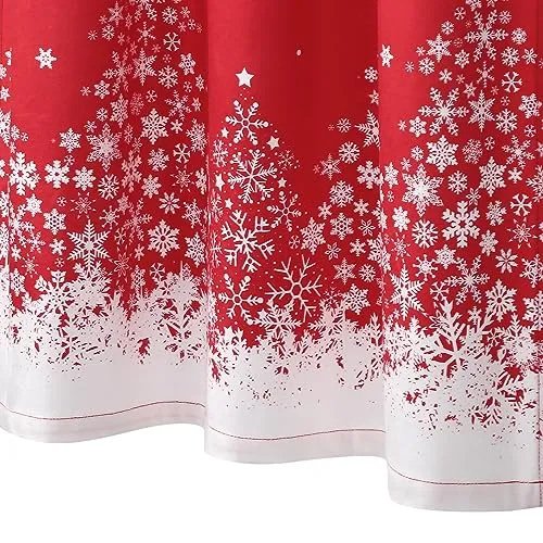 GARVEE Christmas Velvet Valance Curtain Christmas Decoration Cafe Curtain Curtains Window Treatment Rod Pocket for Home Decor 1 Panel for Bathroom