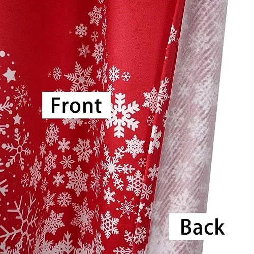 GARVEE Christmas Velvet Valance Curtain Christmas Decoration Cafe Curtain Curtains Window Treatment Rod Pocket for Home Decor 1 Panel for Bathroom