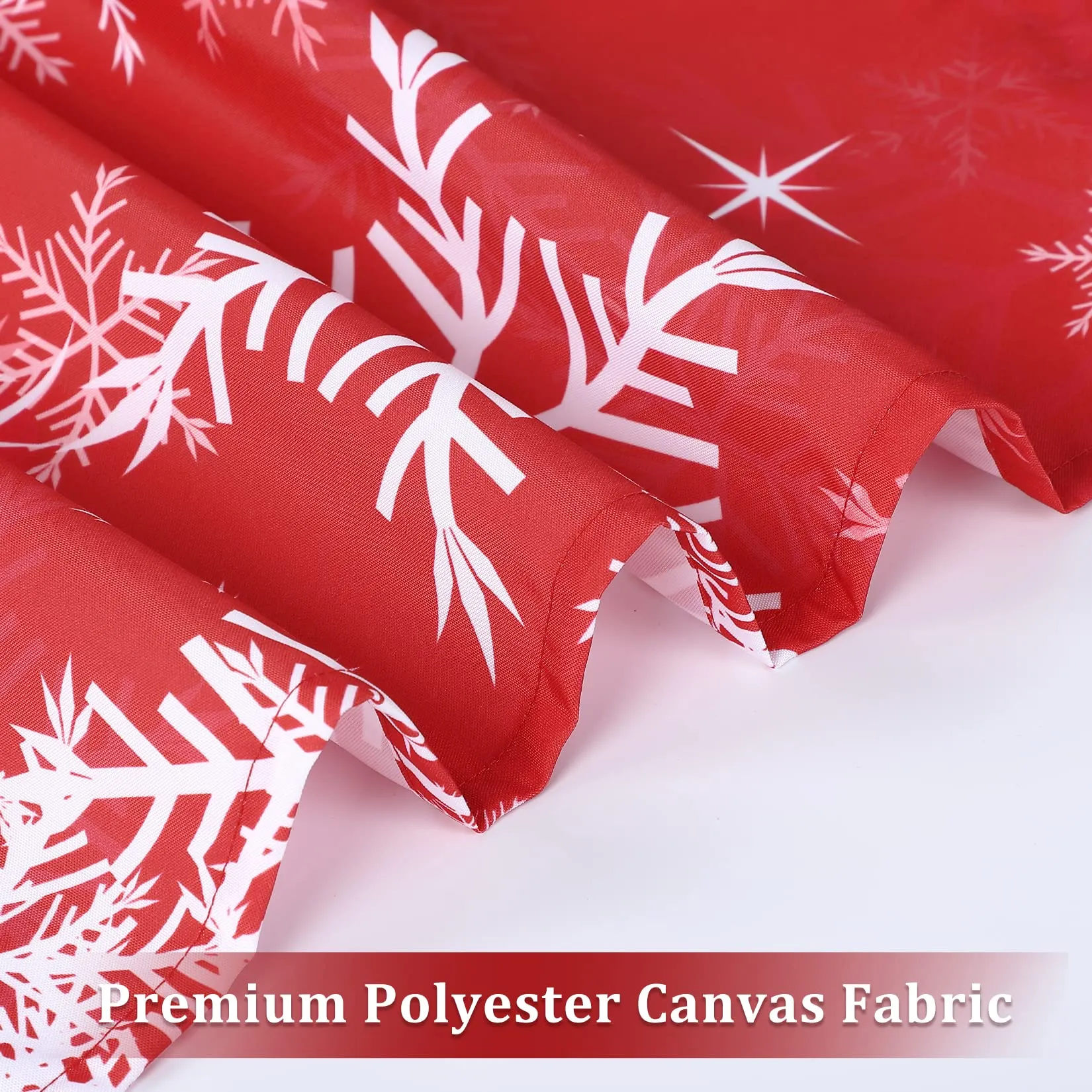 GARVEE Kitchen Curtain Valance, Christmas Valance Curtains for Windows, Snowflake PatternDecorations Curtain Valance for Bathroom Cafe Curtains, 52 W x 15 L, One Panel