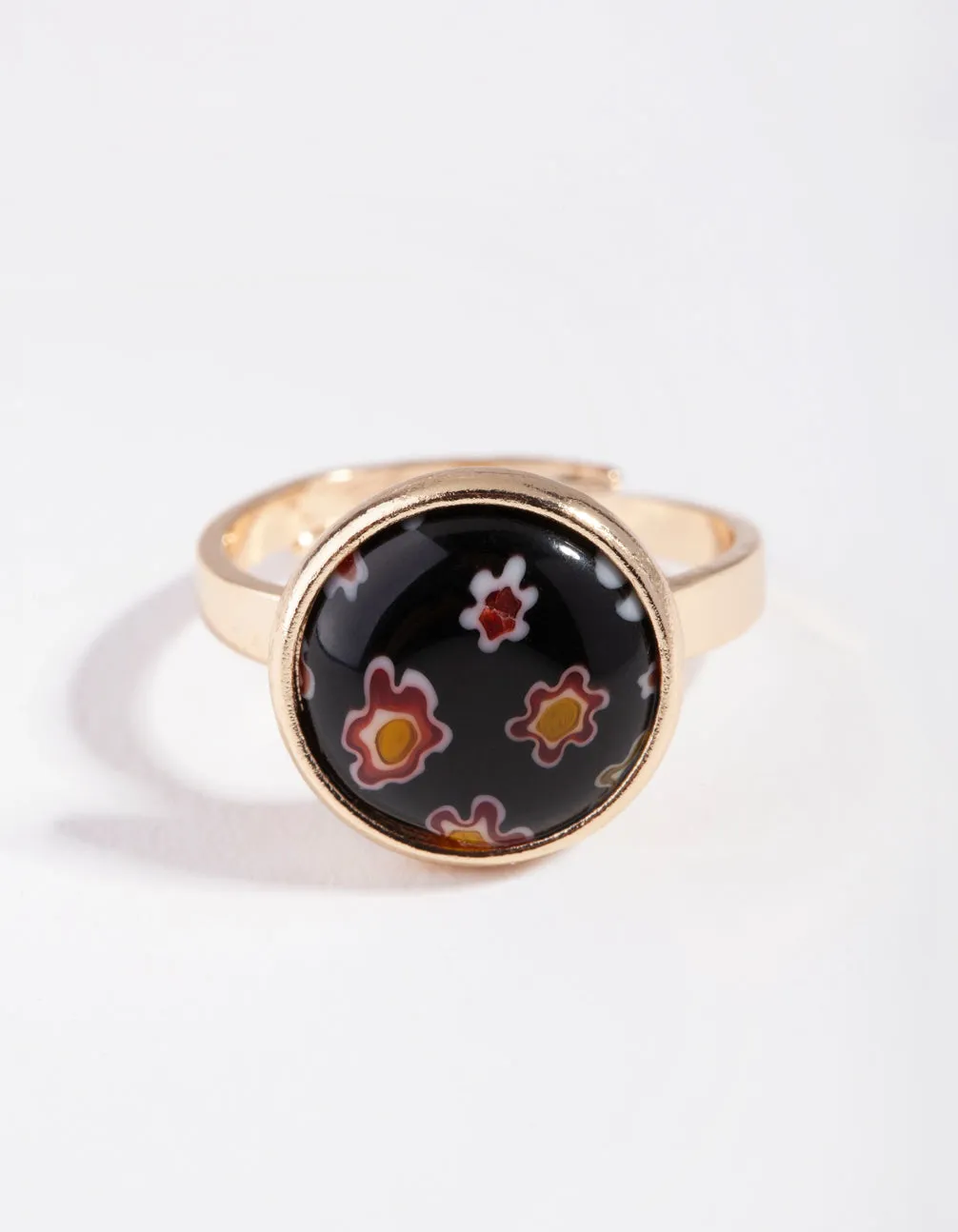 Gold Painted Flower Ring