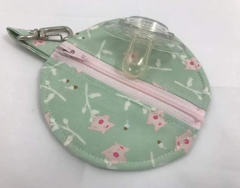 Green Floral Headphone Case, Earphone Case, Women's Stocking Stuffer