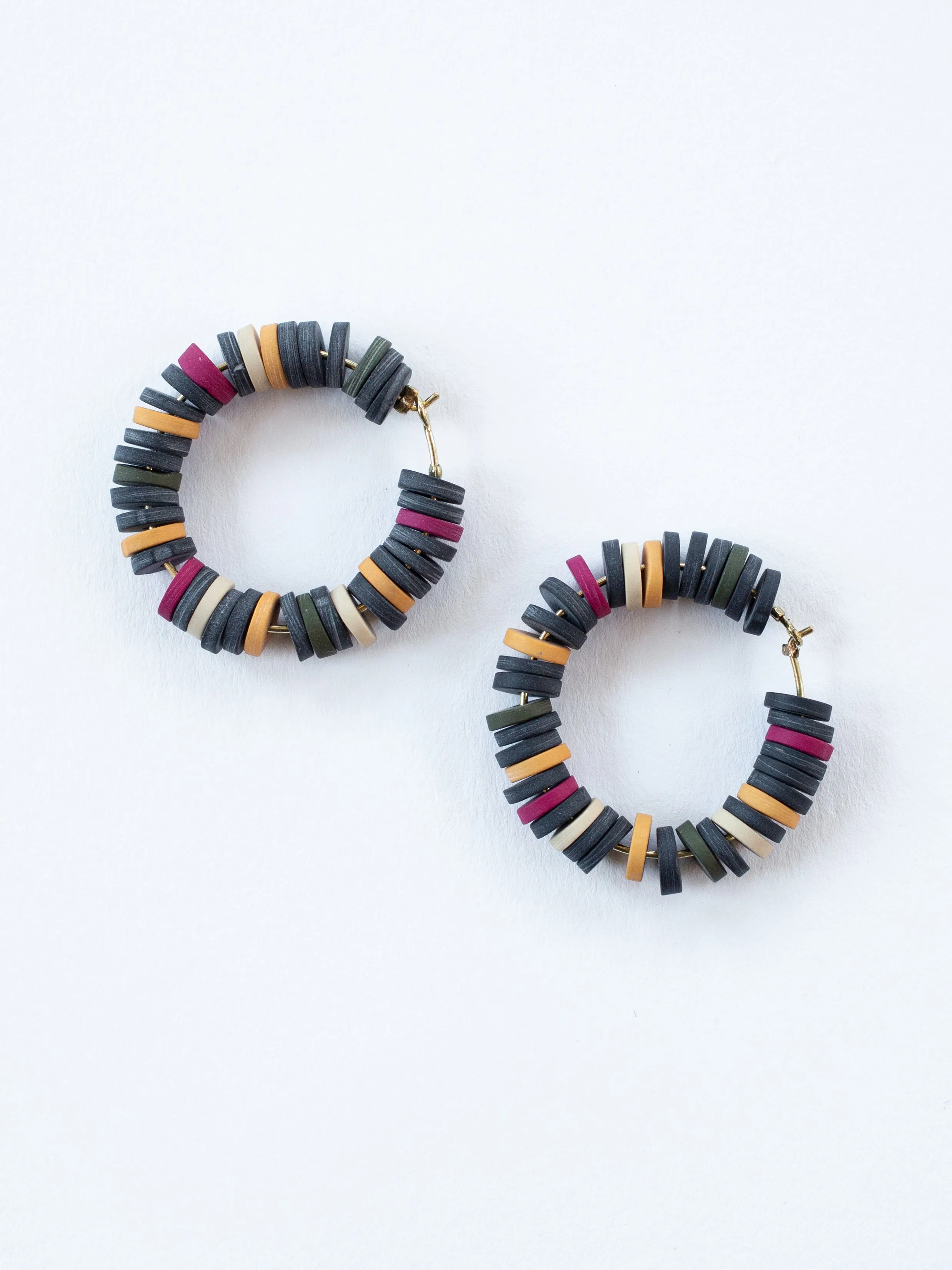 Heishi Hoop Earrings - Multi