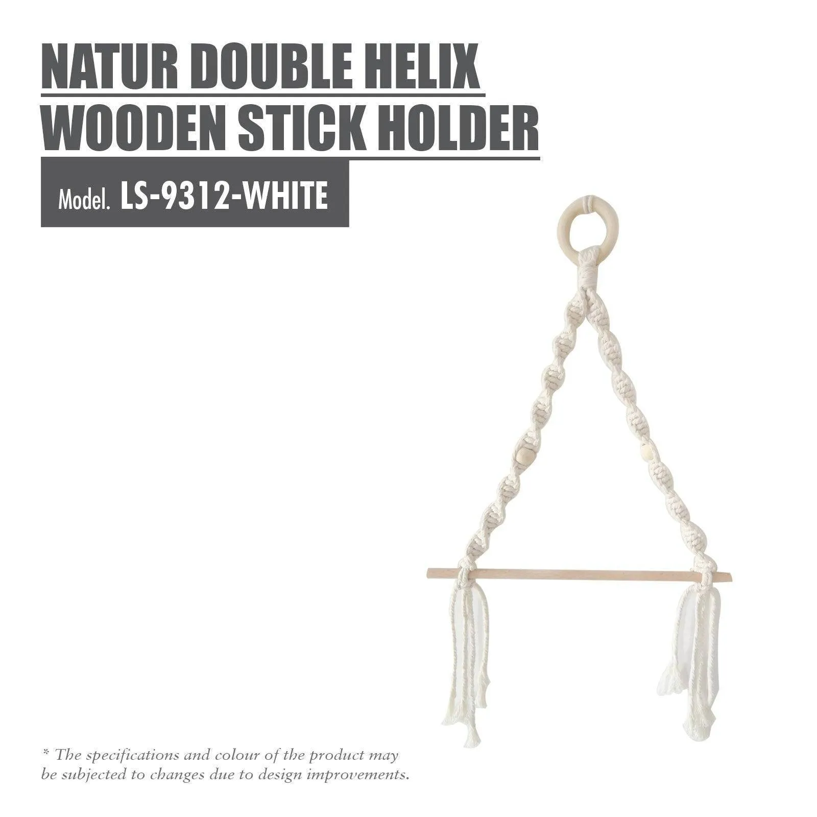 HOUZE - Natur Double Helix Wooden Stick Holder