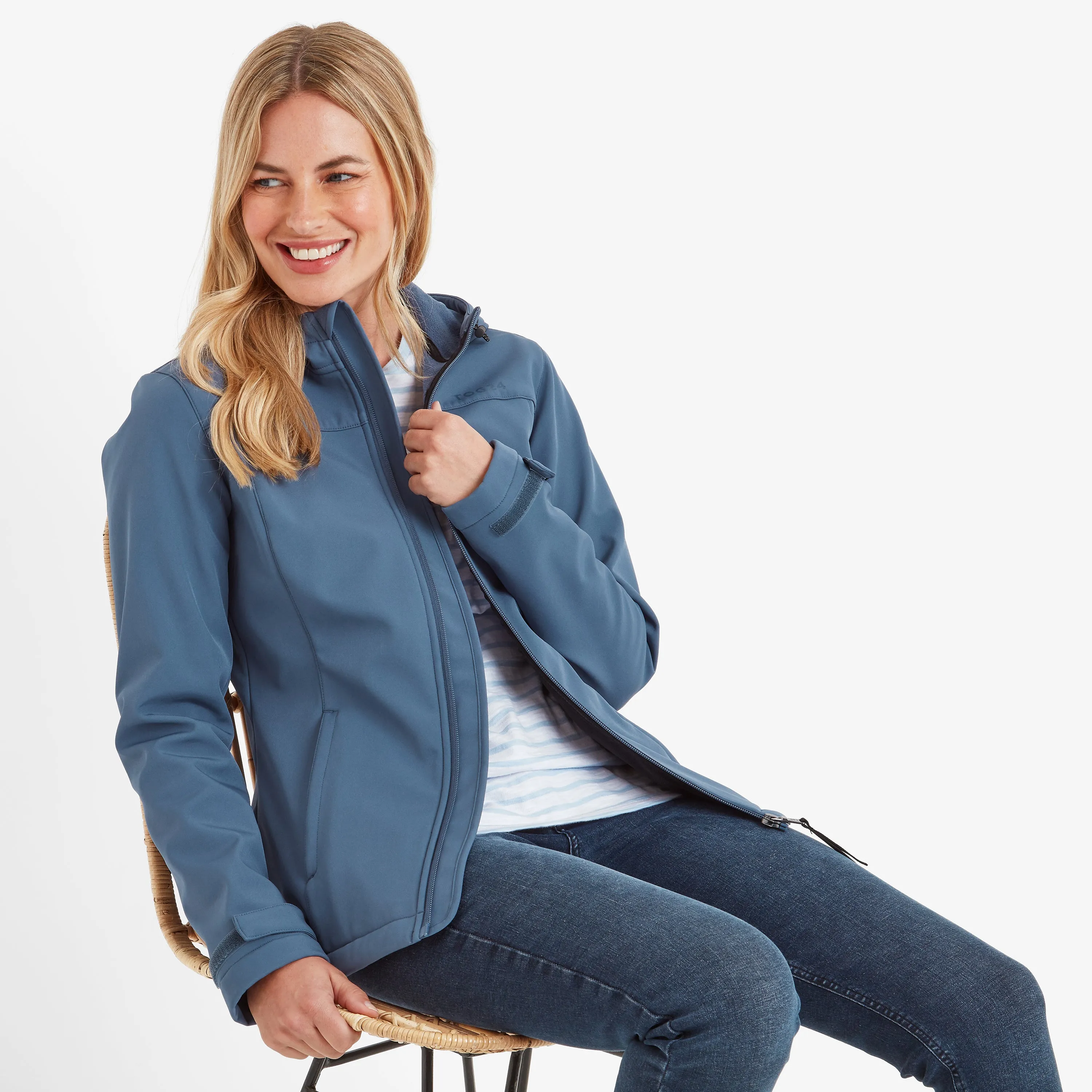 Keld Womens Softshell Hoody - Blue Stone