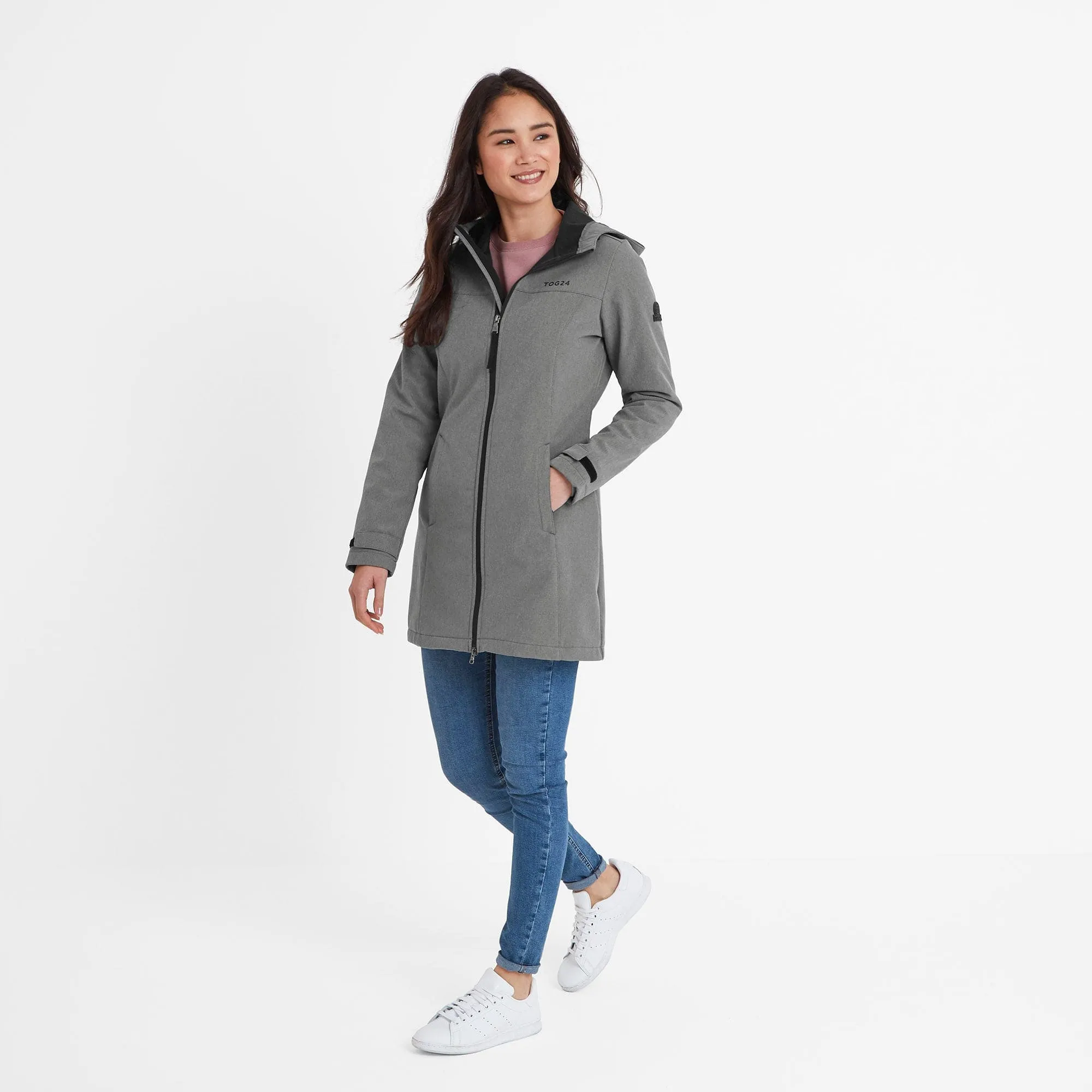 Keld Womens Softshell Long Jacket - Dark Grey