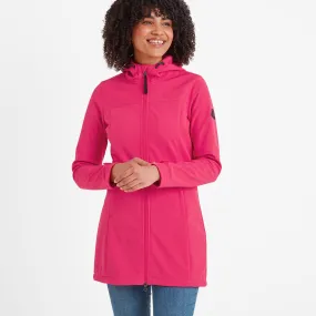 Keld Womens Softshell Long Jacket - Fuchsia Pink