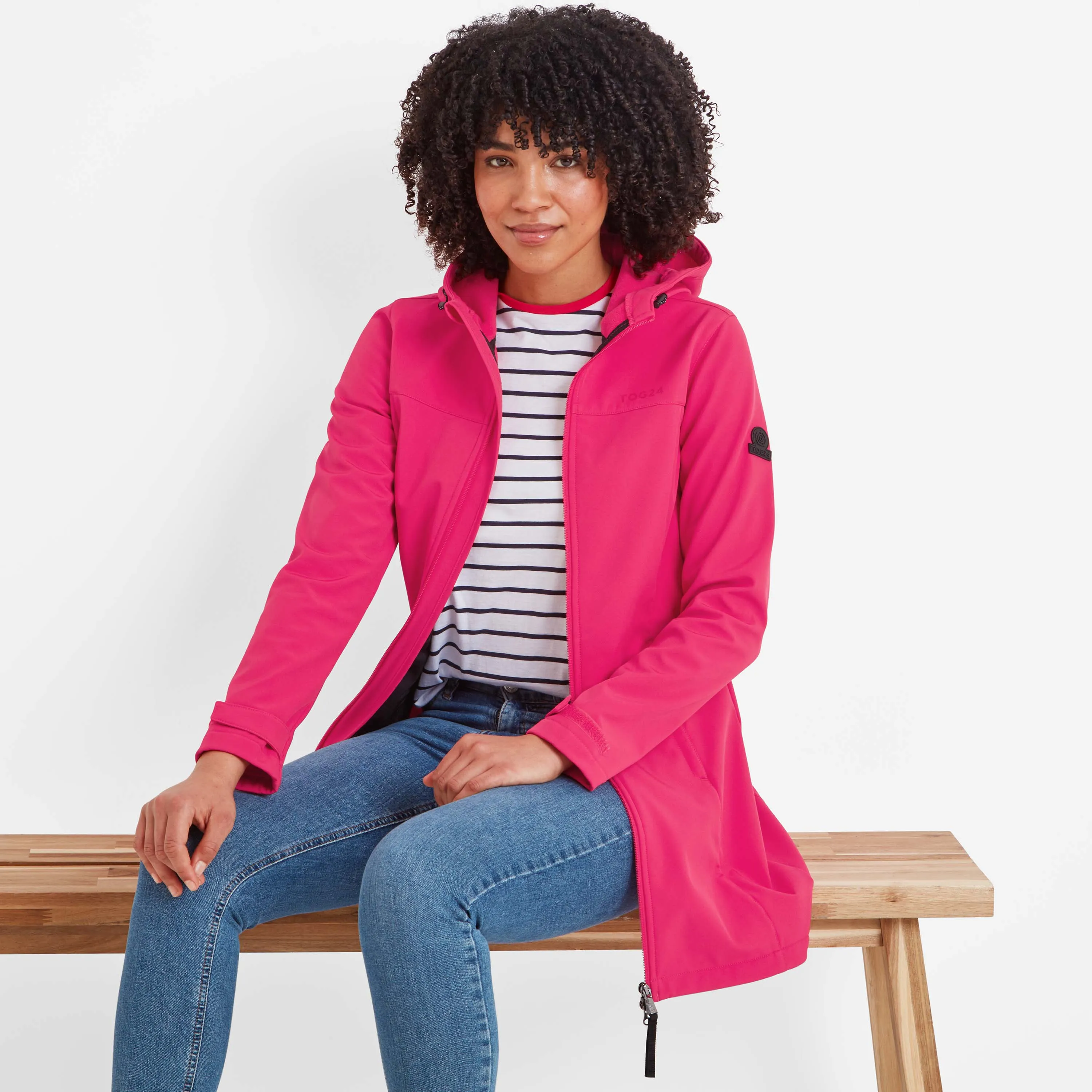 Keld Womens Softshell Long Jacket - Fuchsia Pink