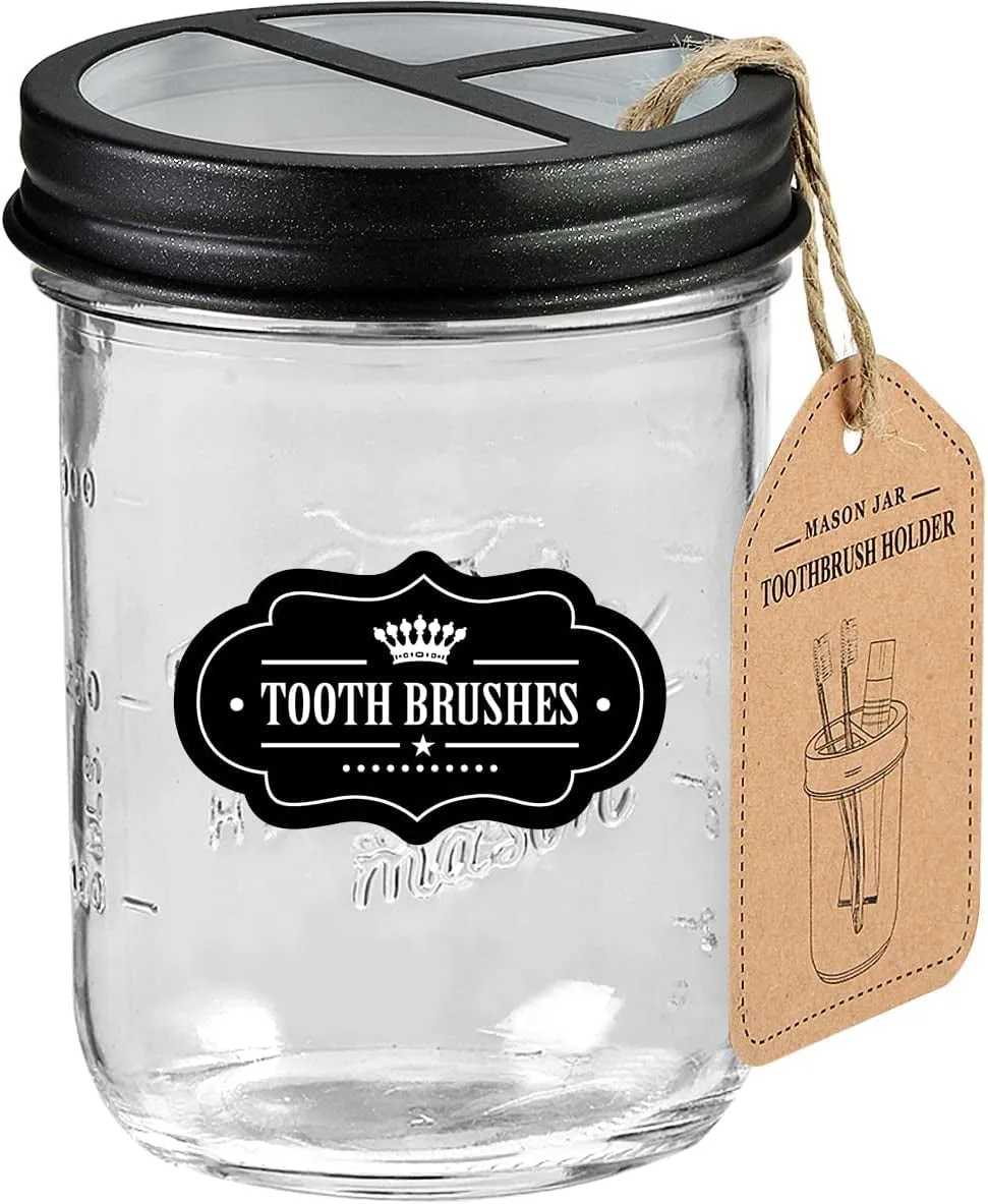 Mason Jar Toothbrush Holder -Bronze