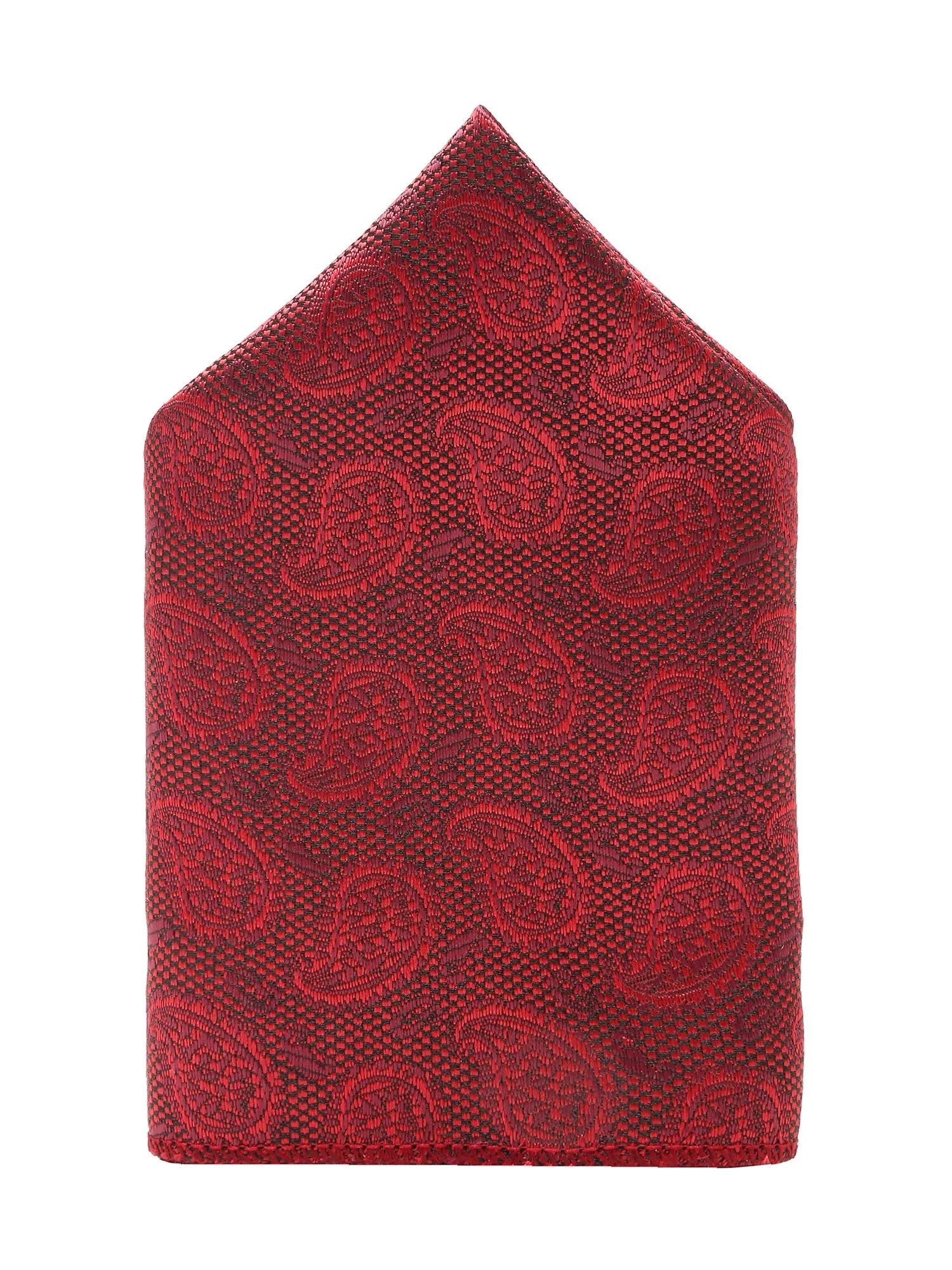 Men's Red Fashion Paisley Pattern Tie Set