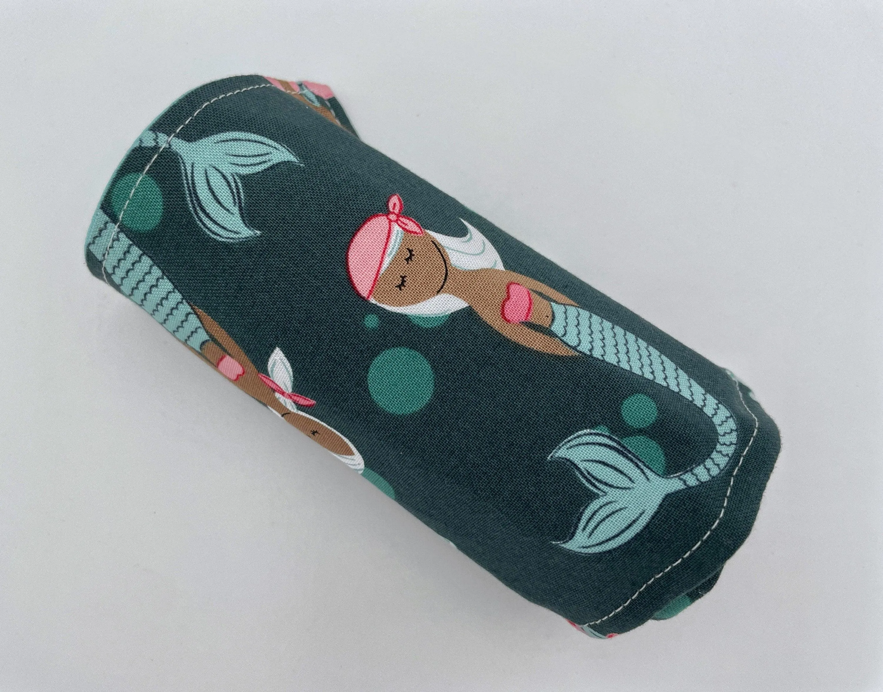 Mermaid Crayon Roll, Green Crayon Case, Travel Girl's Creative Toy, Crayon Bag