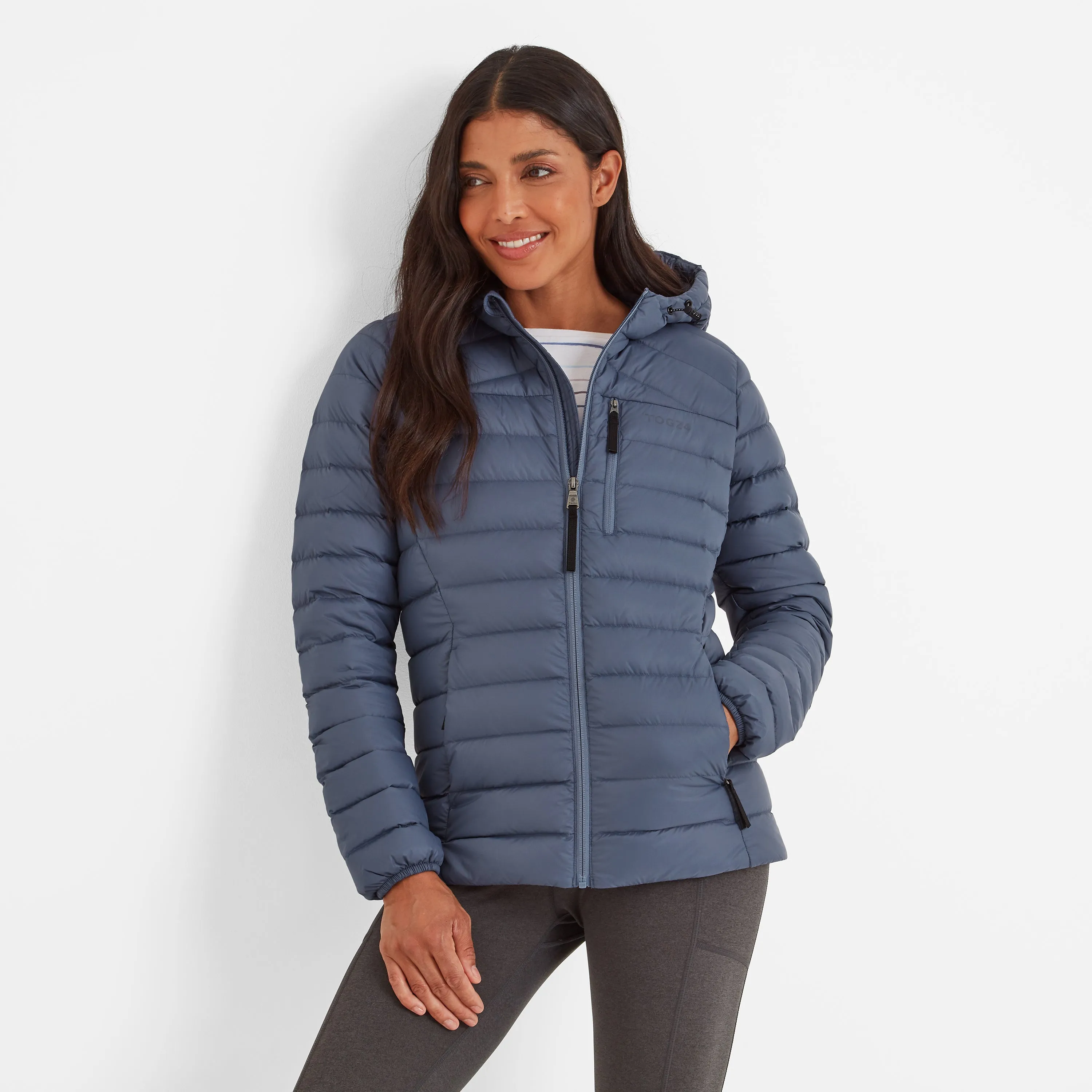 North RDS Womens Hooded Jacket - Blue Stone