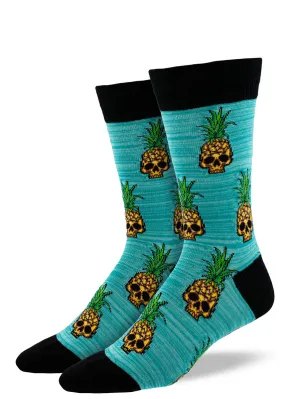 Pineapple Skulls Men's Socks