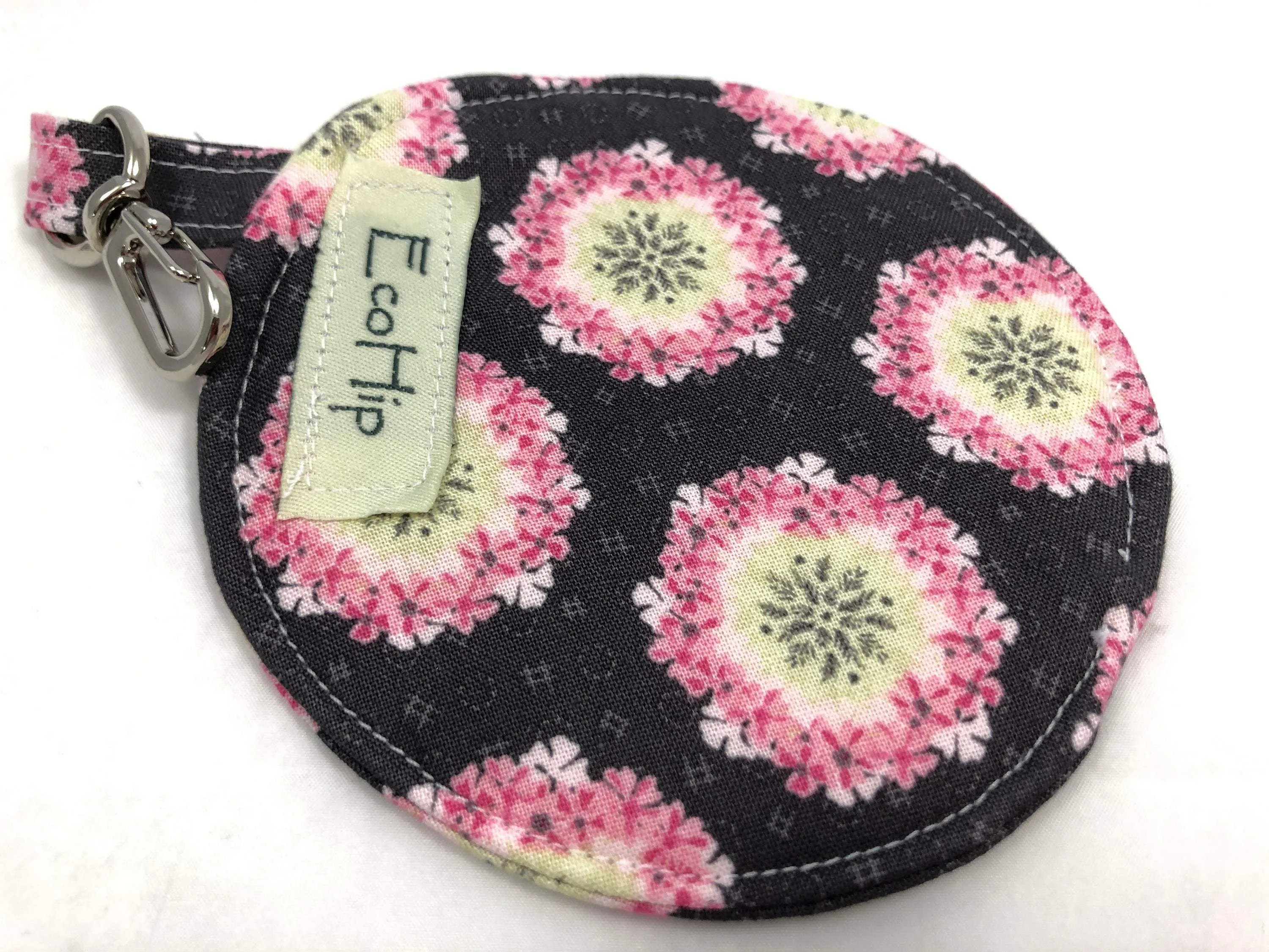 Pink Floral Ear Pods Case, Zipper Headphone Cozy, Pacifier Pouch