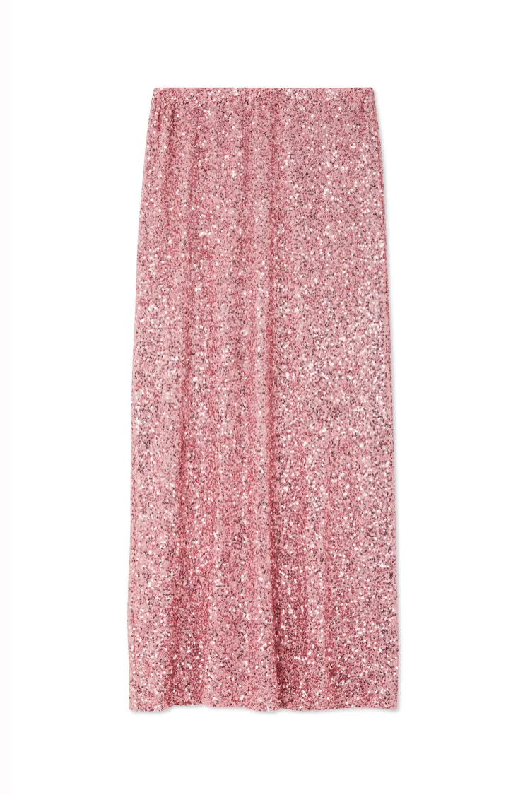 Pink Sequin Dorris Skirt