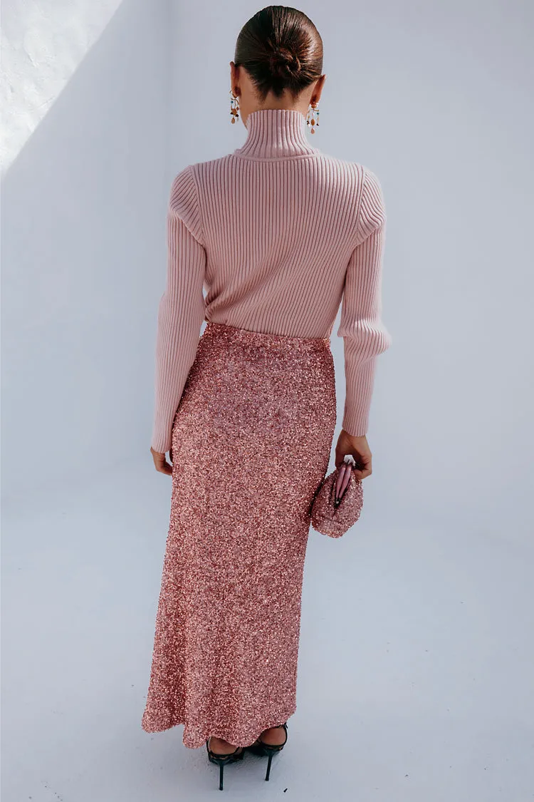 Pink Sequin Dorris Skirt