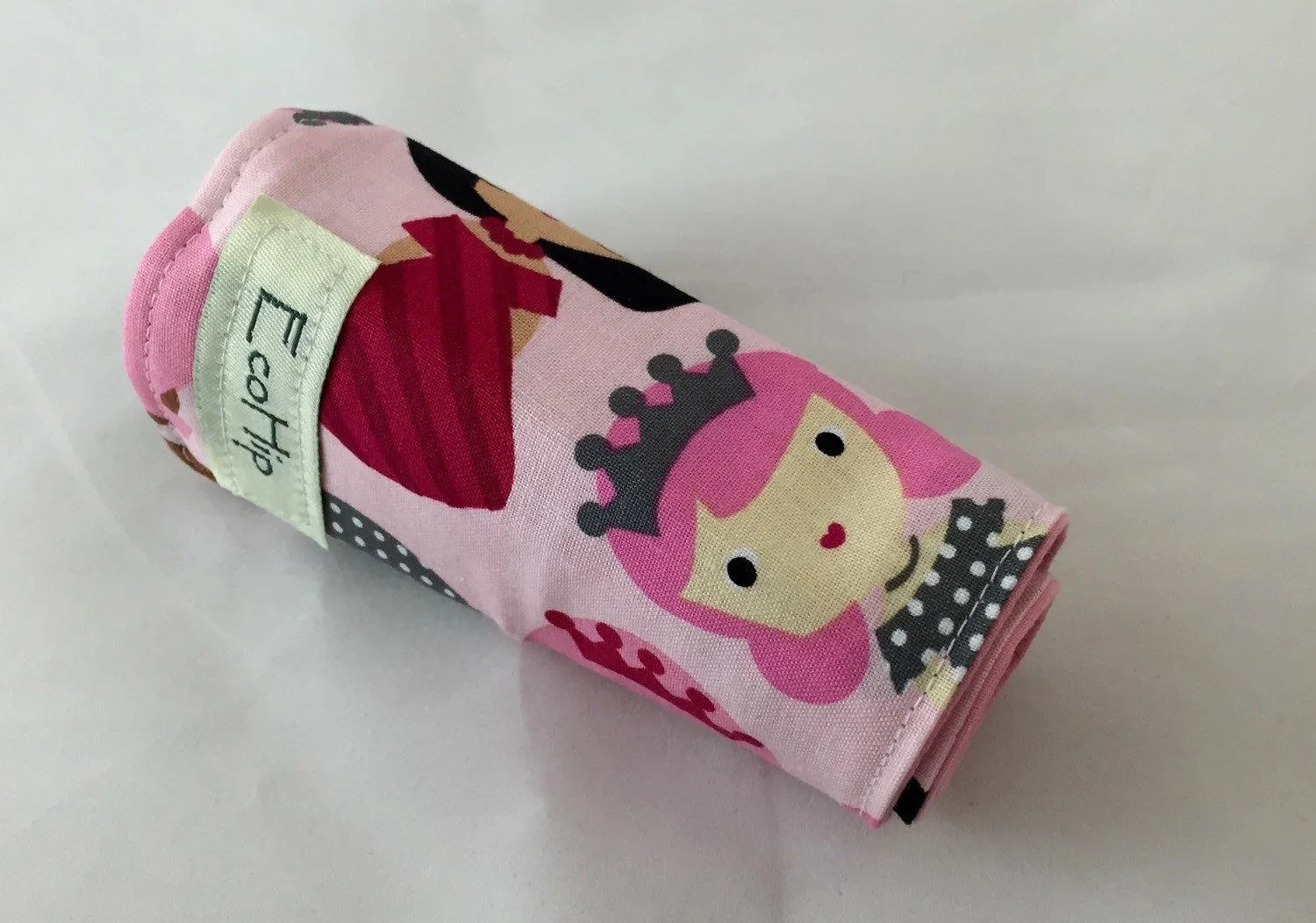 Princess Pink Crayon Roll, Gir's Stocking Stuffer, Princess Toy for Travel