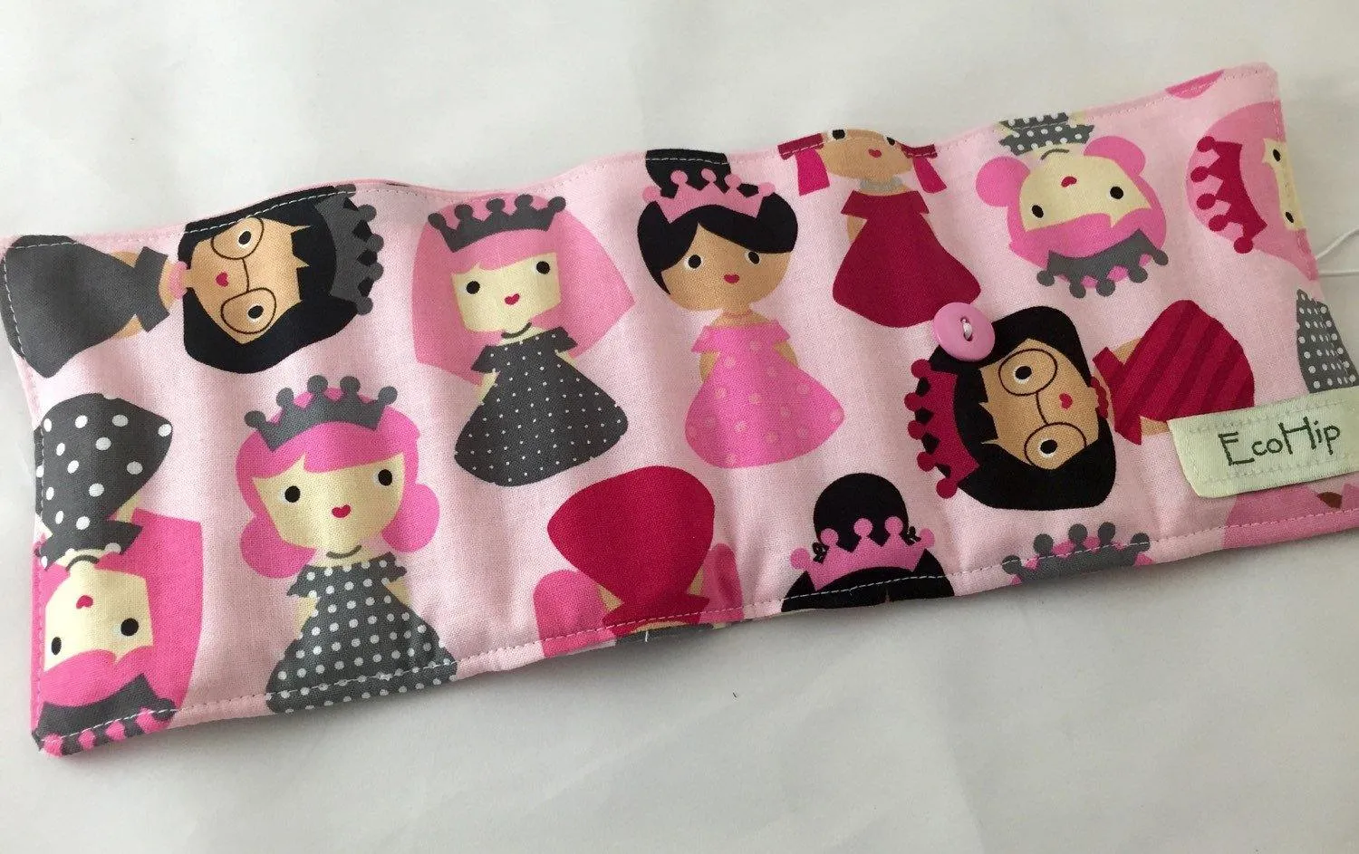 Princess Pink Crayon Roll, Gir's Stocking Stuffer, Princess Toy for Travel