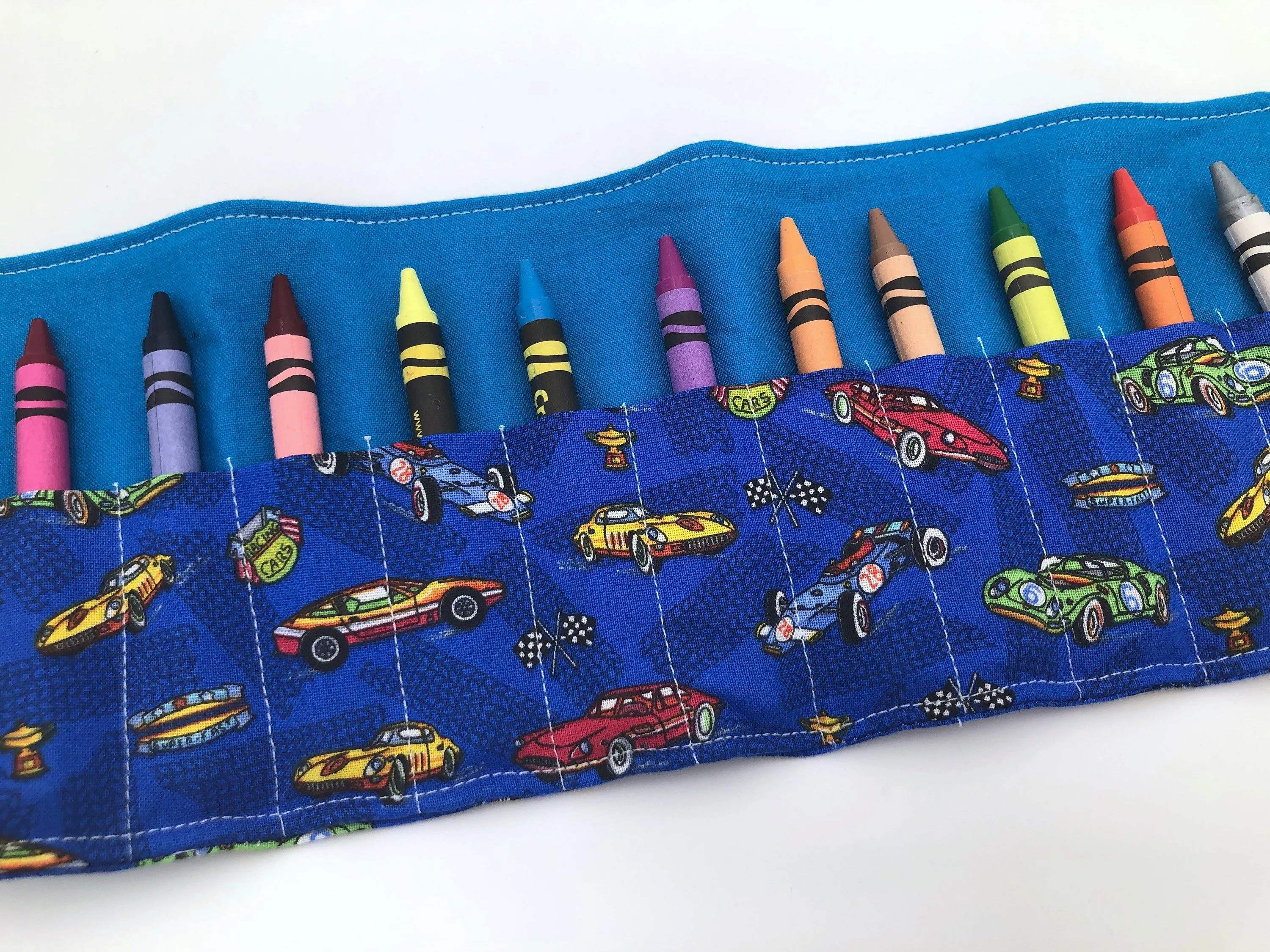 Race Car Crayon Roll, Sports Car Crayon Case, Travel Car Toy