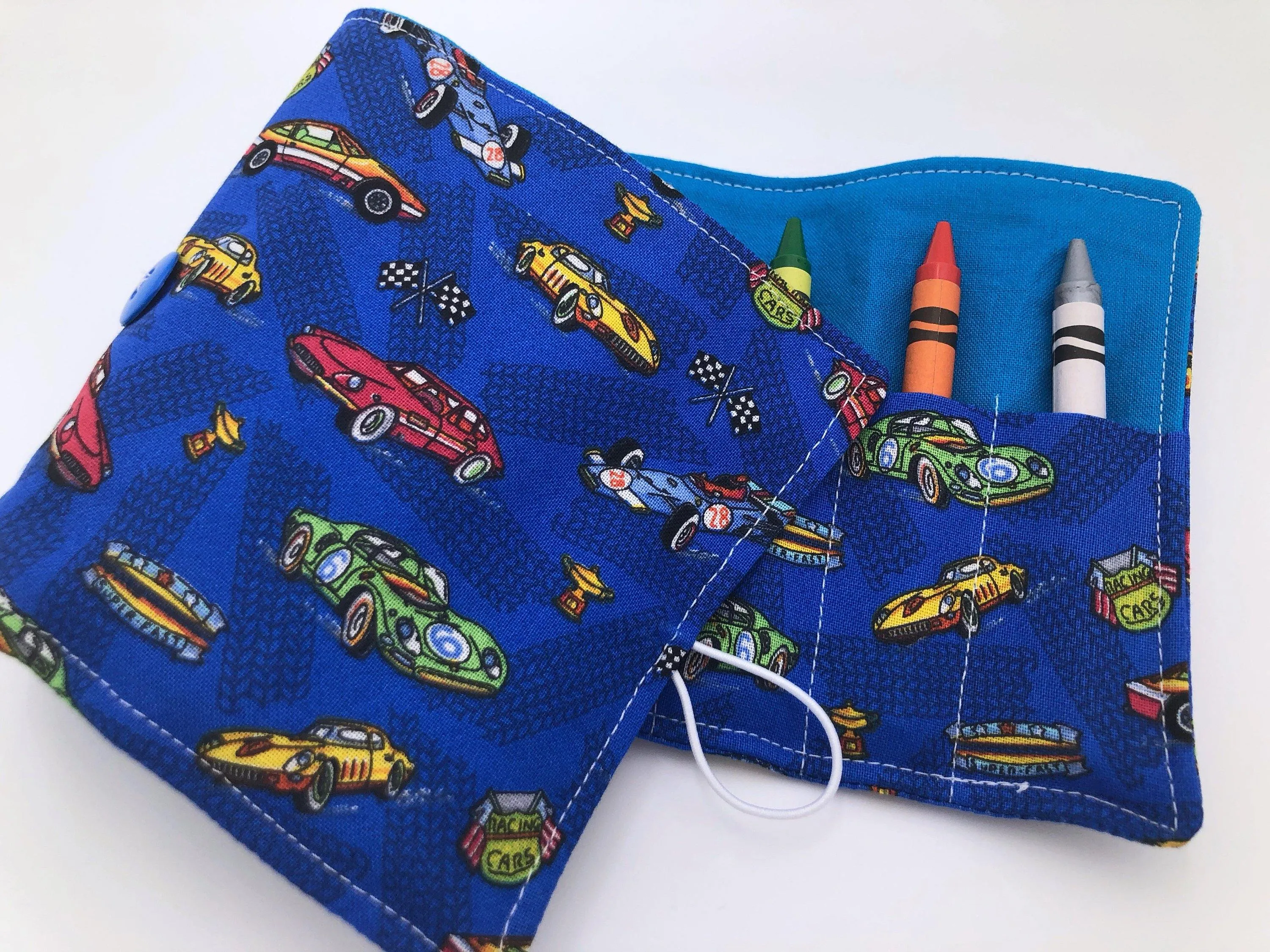 Race Car Crayon Roll, Sports Car Crayon Case, Travel Car Toy