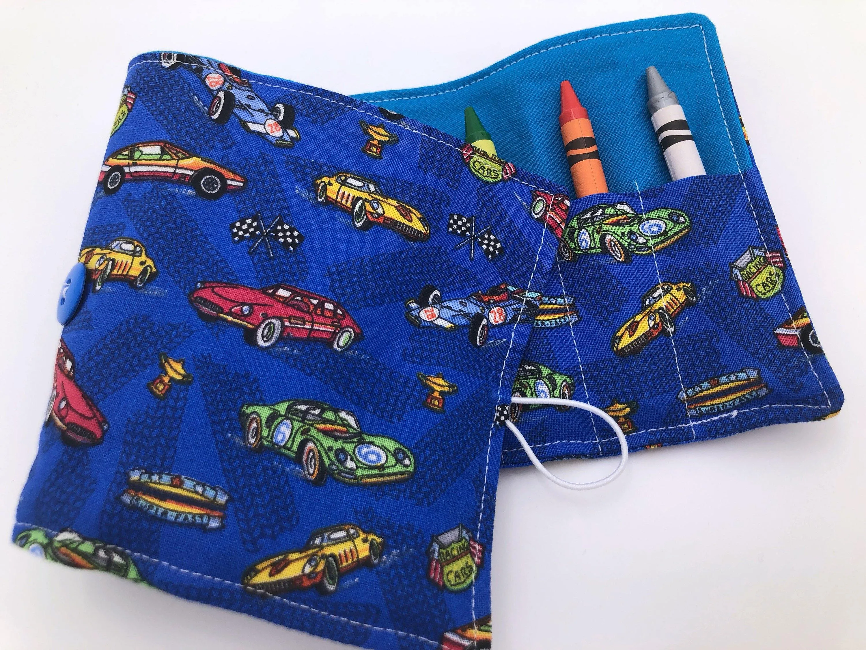 Race Car Crayon Roll, Sports Car Crayon Case, Travel Car Toy