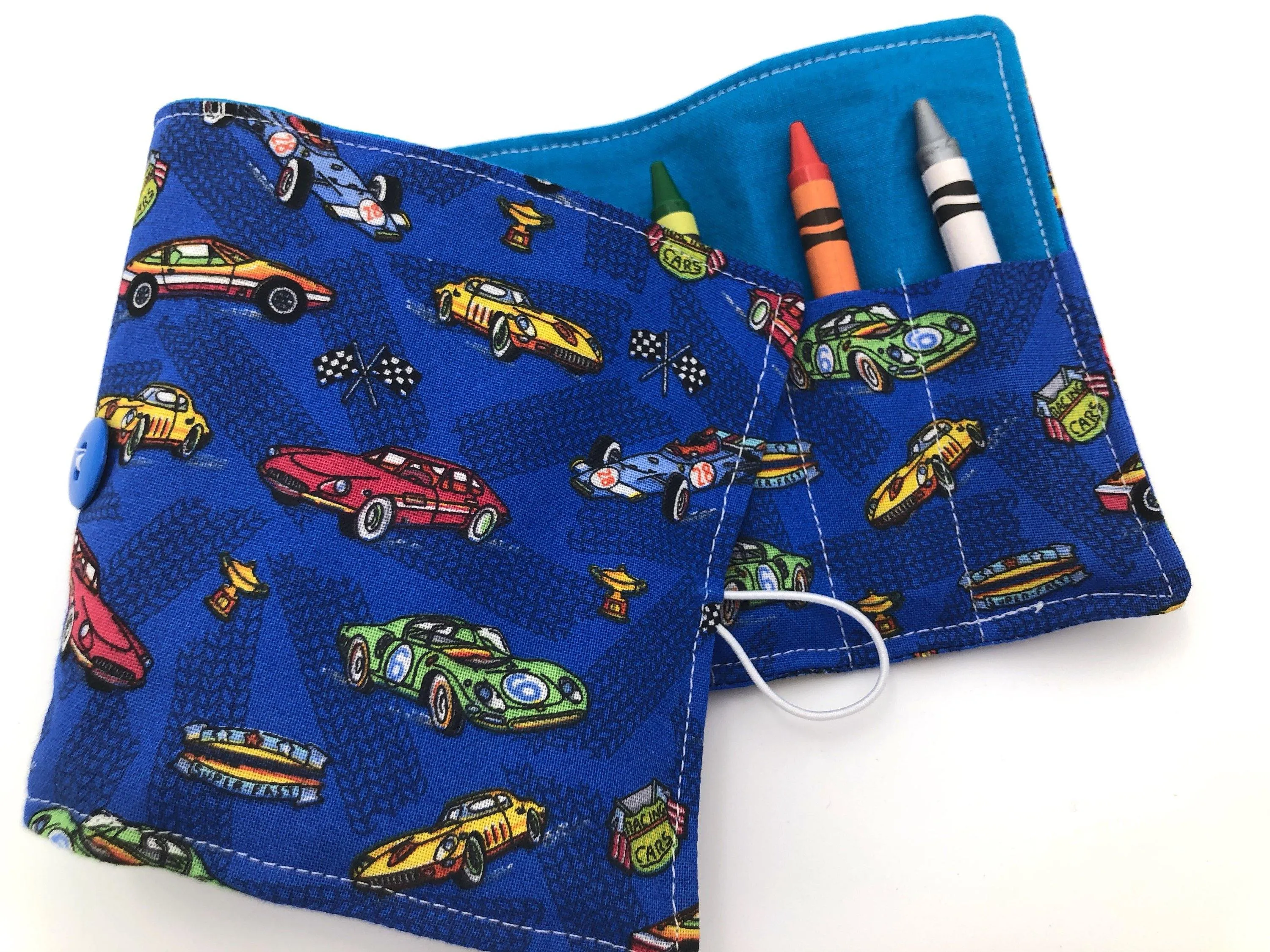 Race Car Crayon Roll, Sports Car Crayon Case, Travel Car Toy