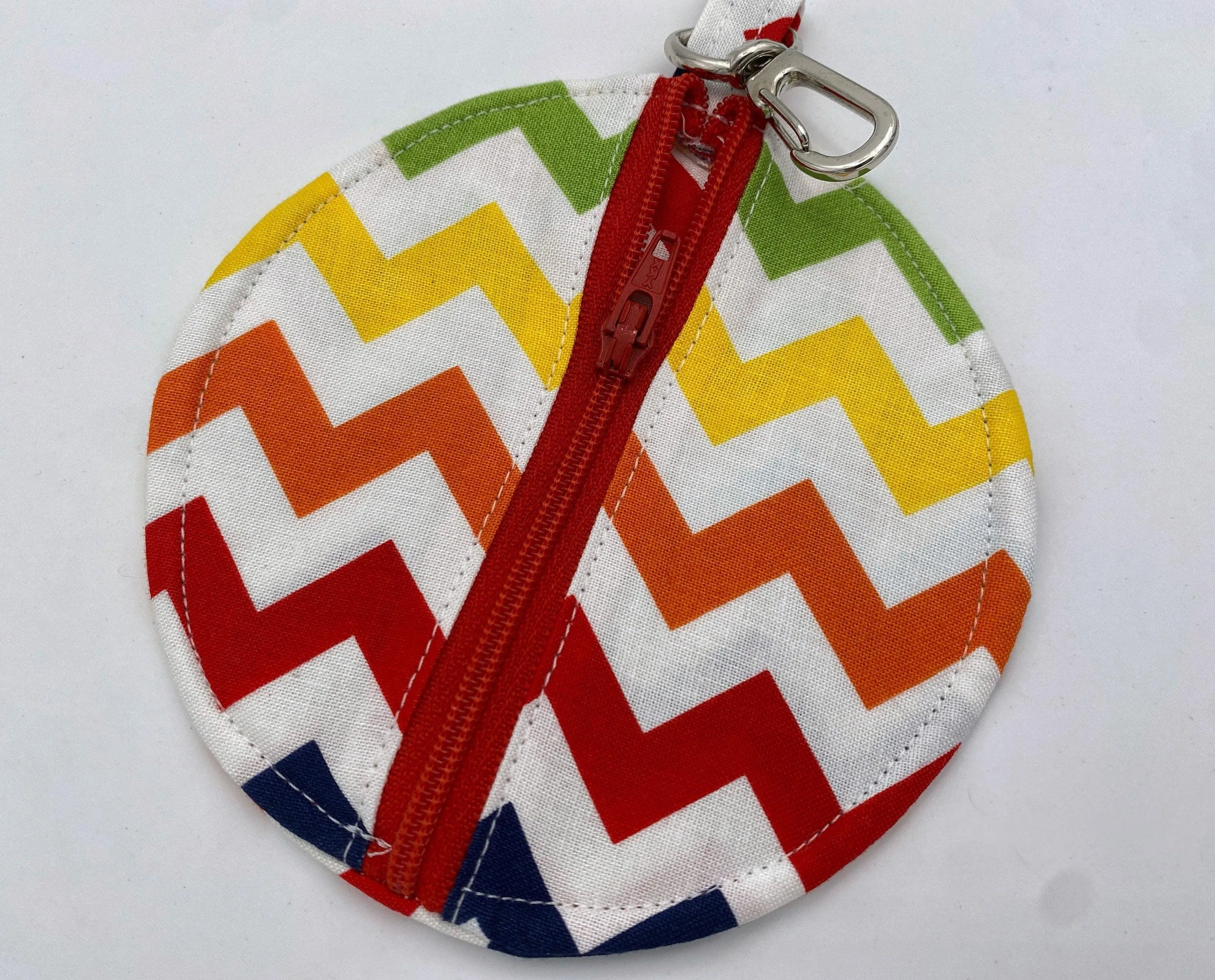 Rainbow Ear Bud Holder, Chevron Earpod Pouch, Zipper Ear Poad Pouch, Paci Pod