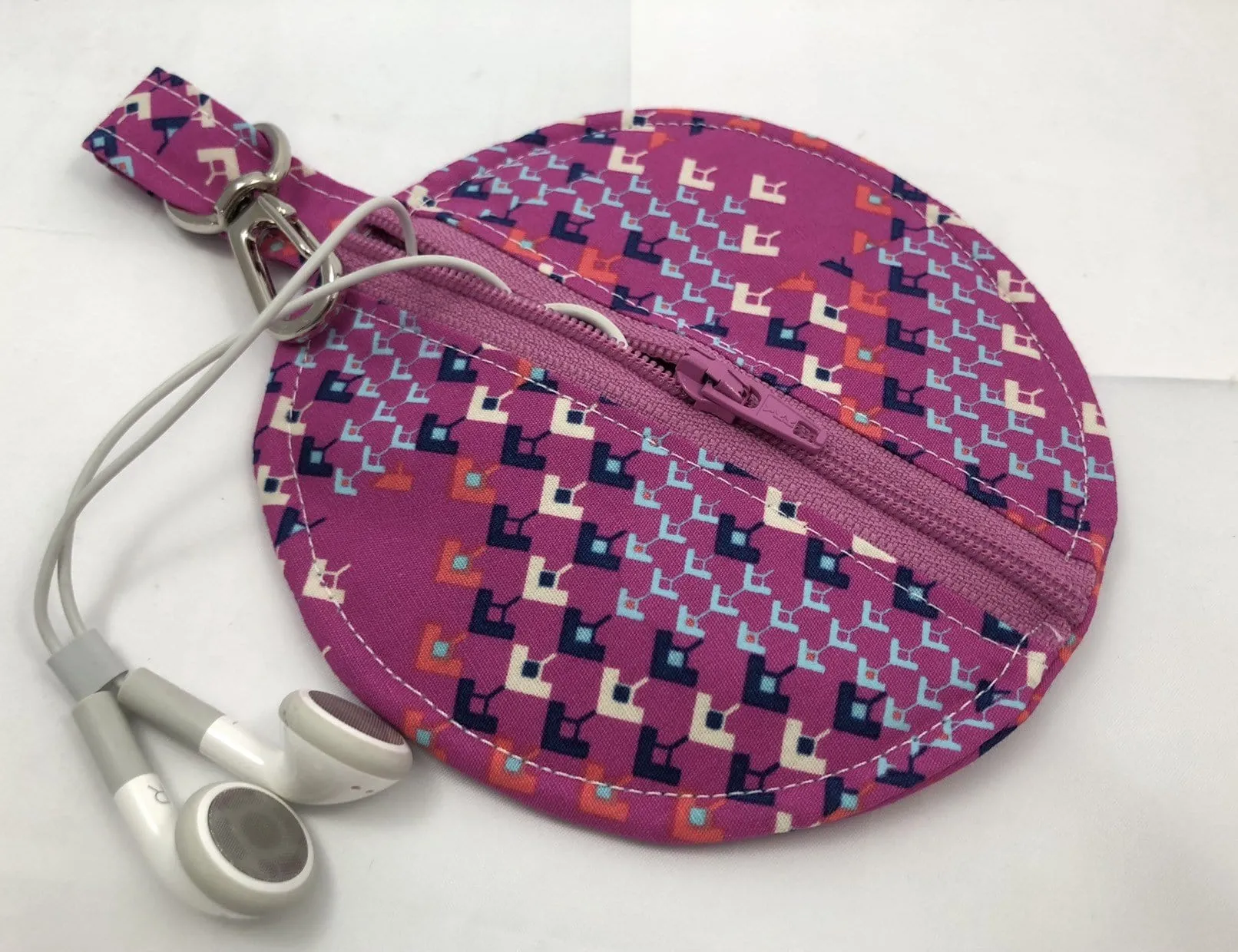 Raspberry Headphone Case, Bluetooth Bag, Ear Pod Pouch