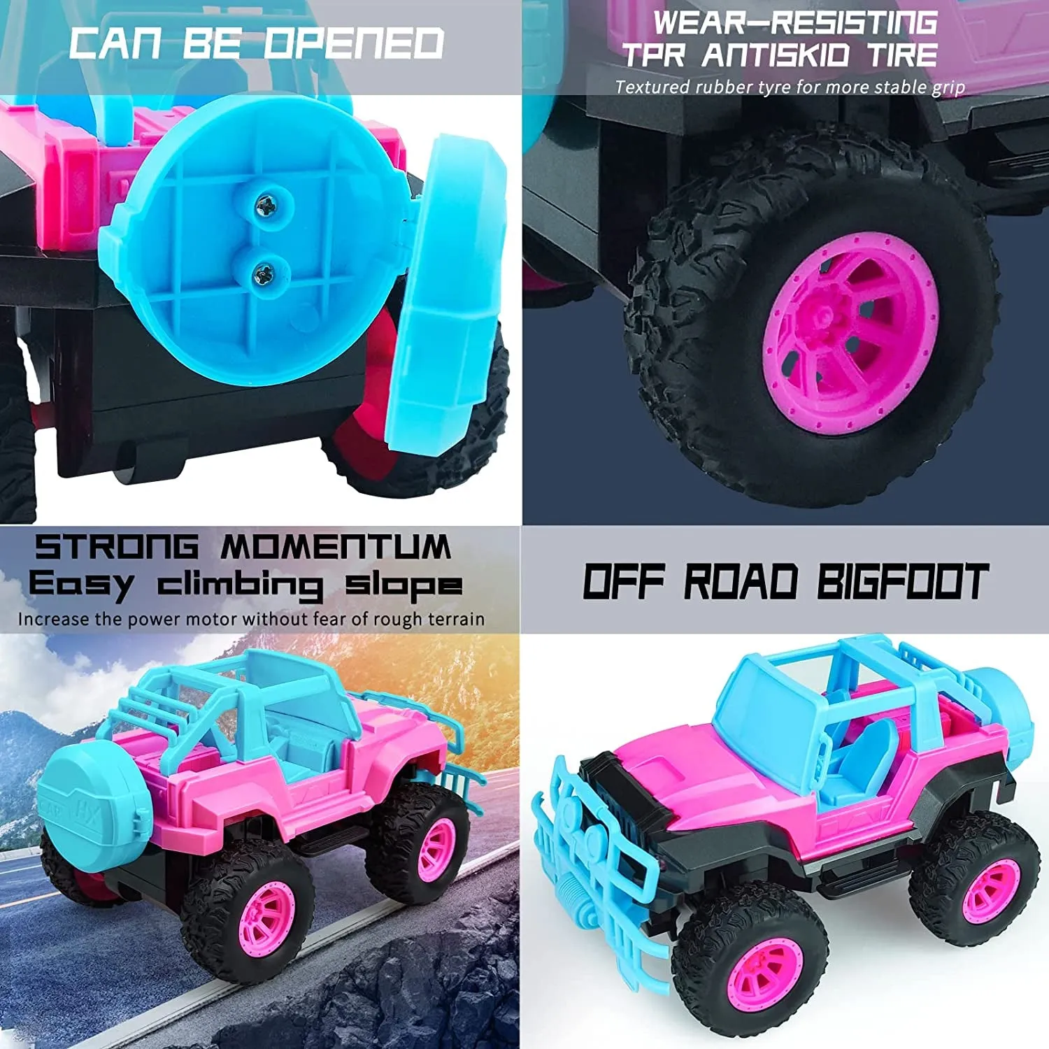 Remote Control Car for Girls - Rc Cars Toys for 6   Year Old Girls Boys, Pink Remote Control Car 1:20 Scale off Road Truck for Kids Princess Gifts(Pink)